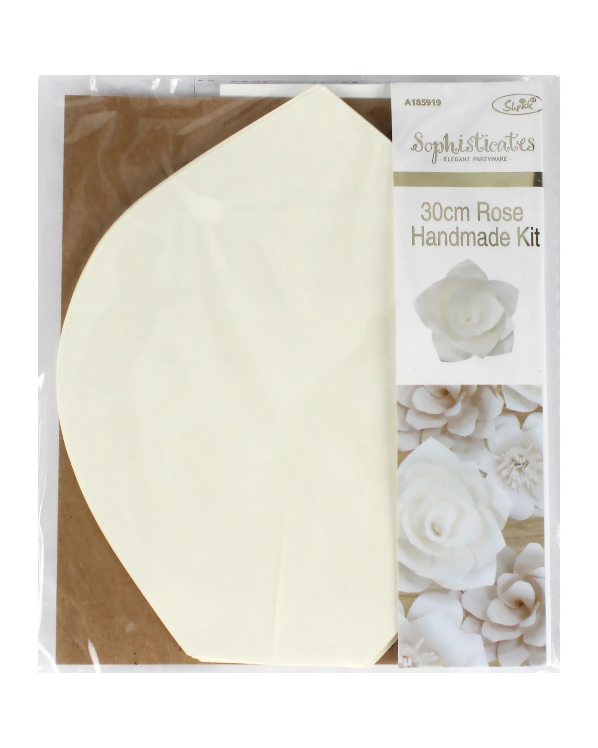 2 Oceana Handmade Paper Rose Kit 30cm - White, 2 of 3