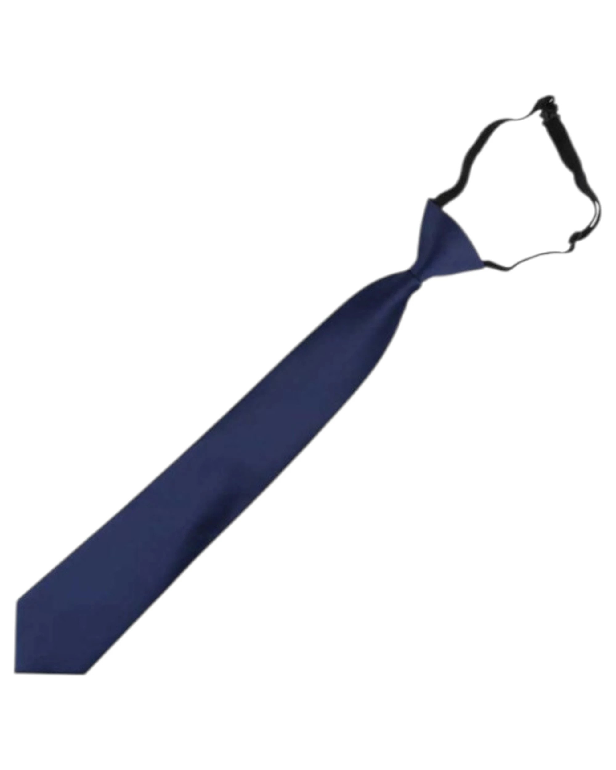 1 Zasel Teenager Boys Navy Elastic Plain Teen Kids Neck Tie - Blue, 1 of 1