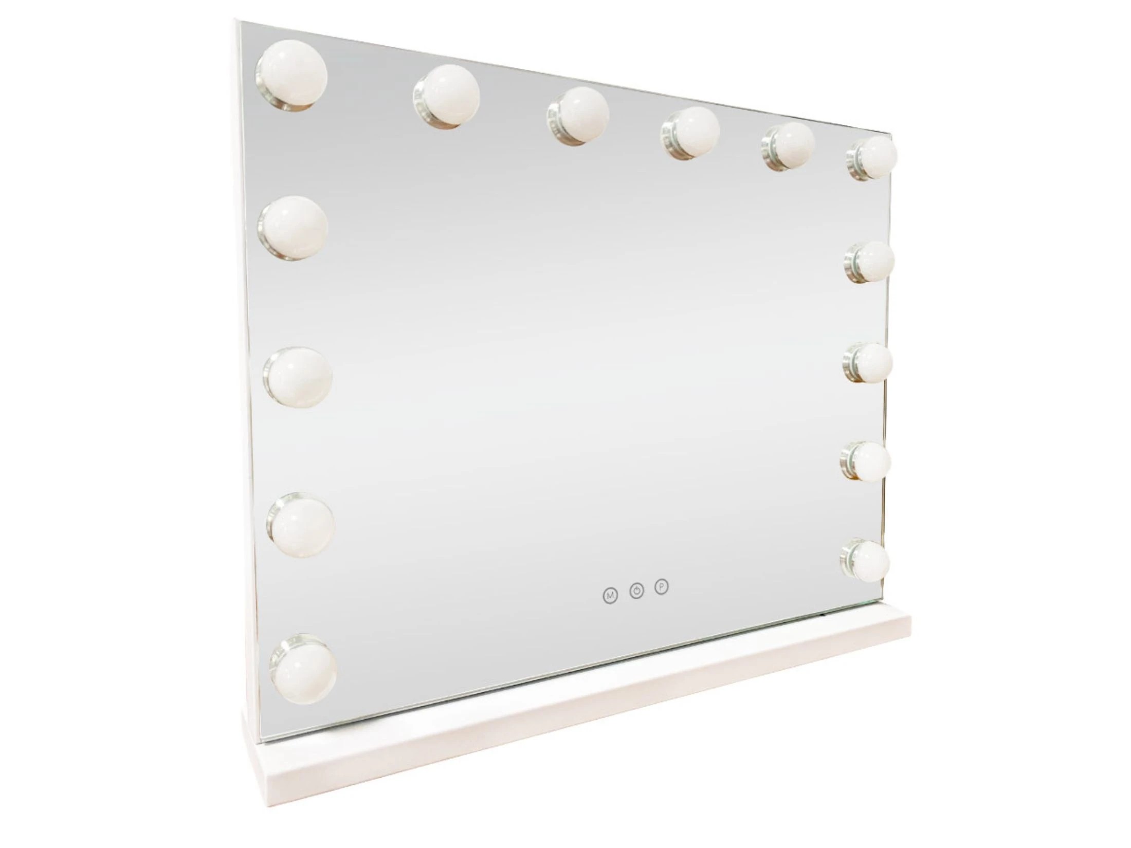 1 Lenoxx LED Beauty Mirror with 14 Bulbs, Colour Settings, USB A and USB C, White, 50 × 42cm, 1 of 3