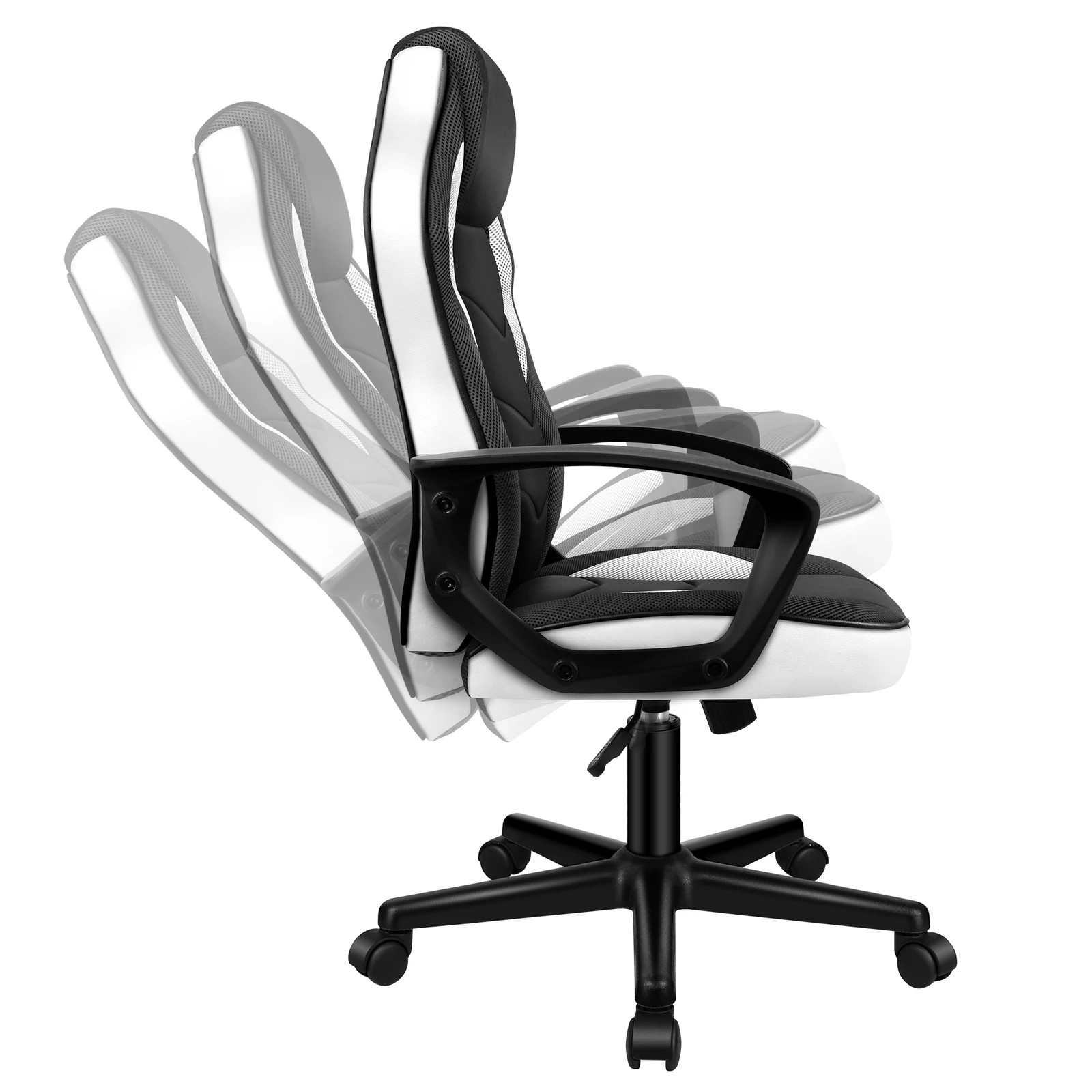 5 Alfordson Gaming Chair Racing Office Executive Computer Seat Work - White, 5 of 9