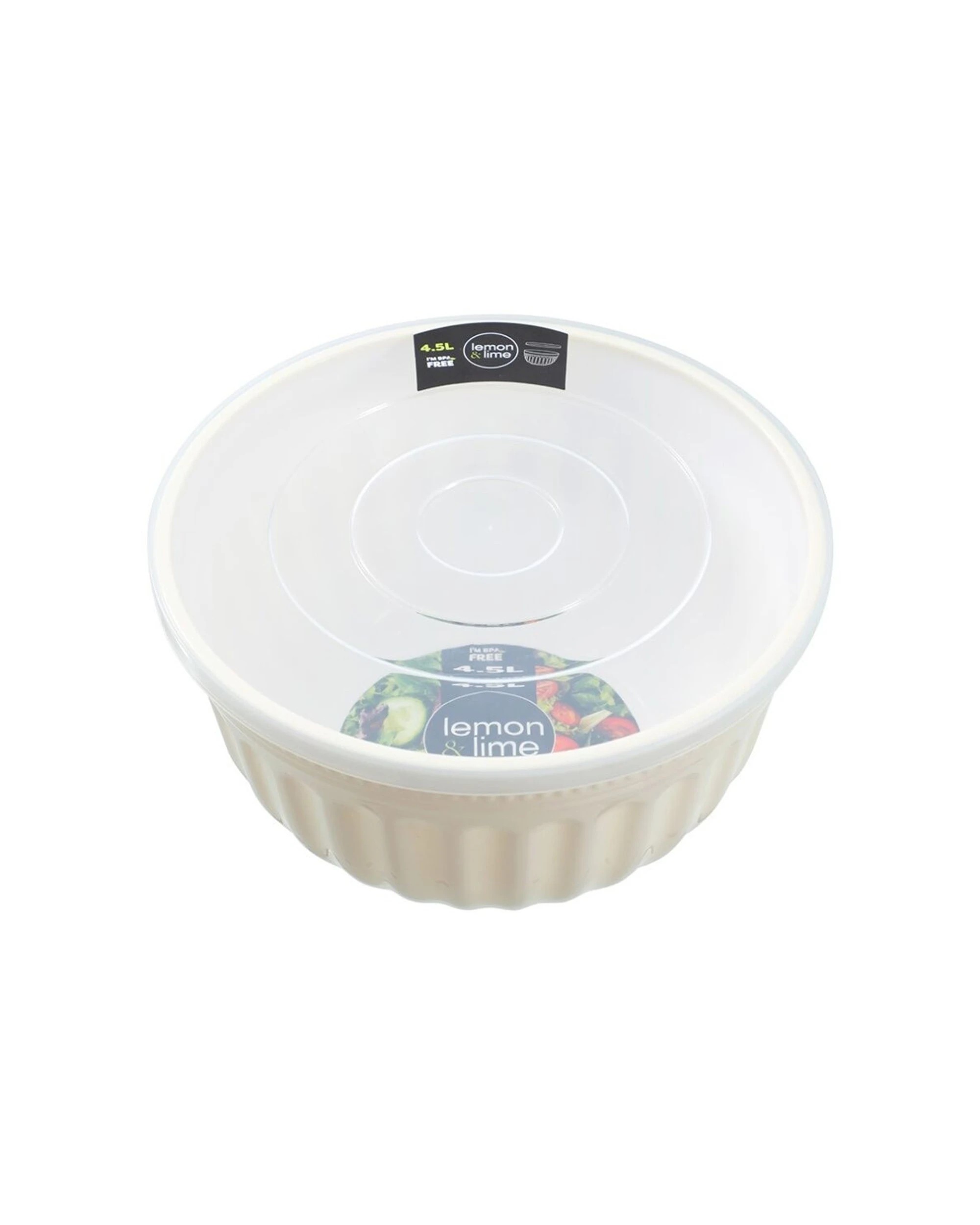2 Lemon & Lime 6PK Salad Bowl Lidded 4.5L Food Safe Durable Kitchenware - Multi, 2 of 7