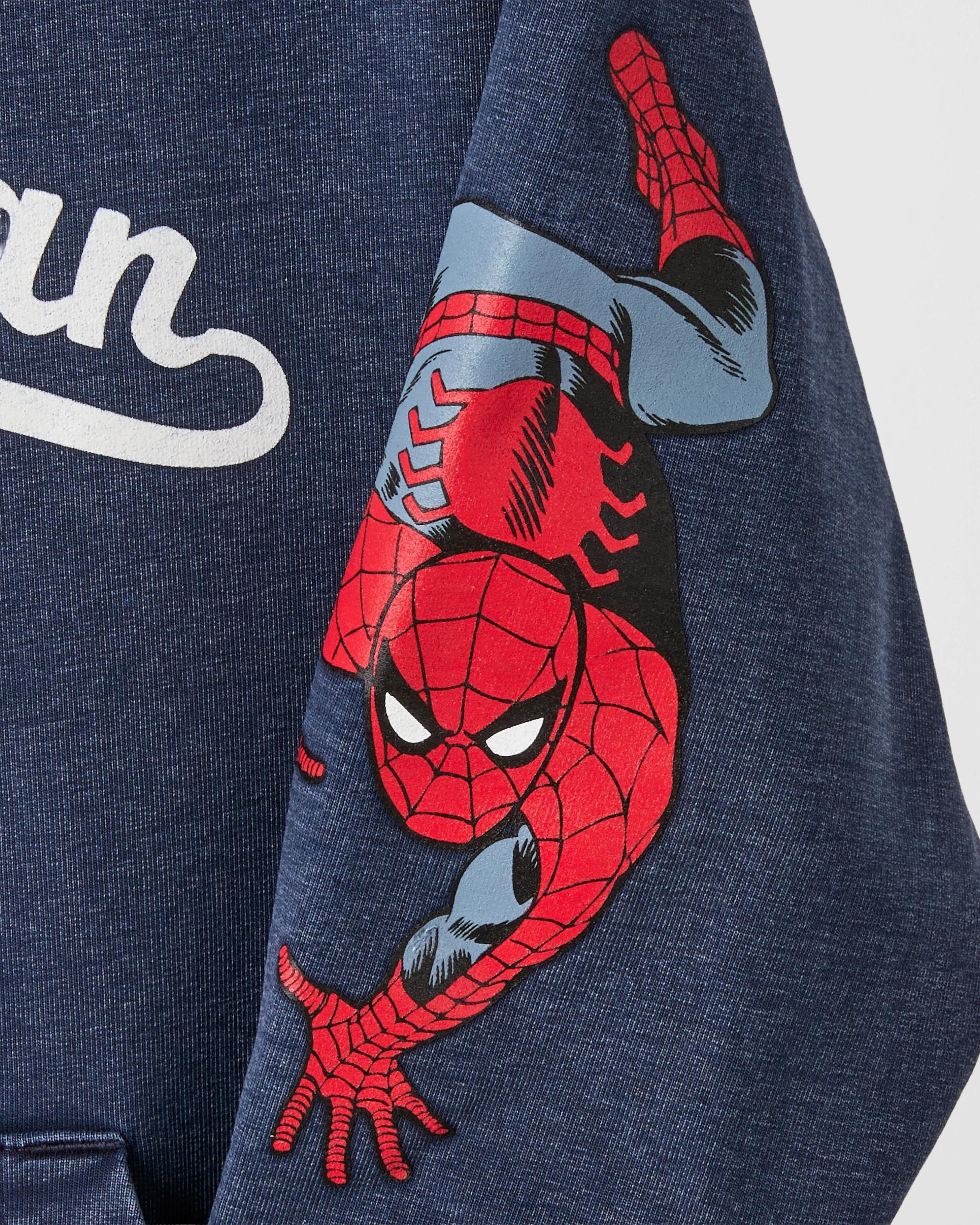 7 Marvel Spider-Man Australian Cotton Oversized Washed Sweat Hoodie BLACK IRIS, 7 of 8
