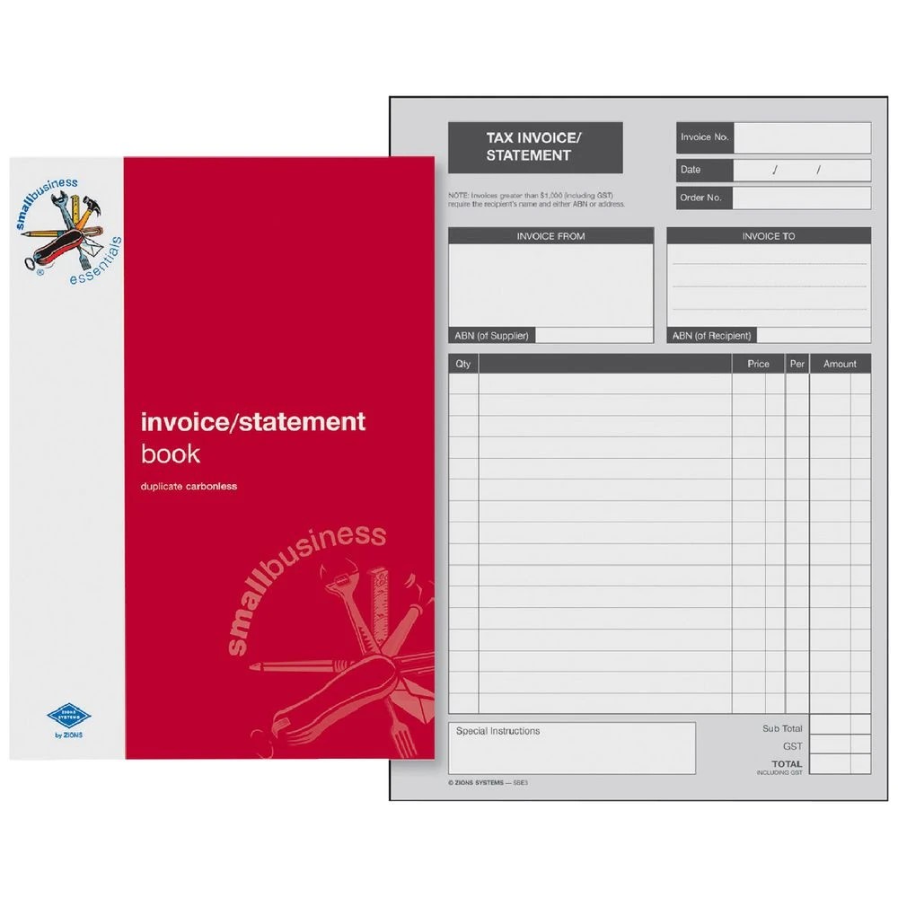 1 Zions SBE3 A5 Invoice Statement Book, 1 of 1