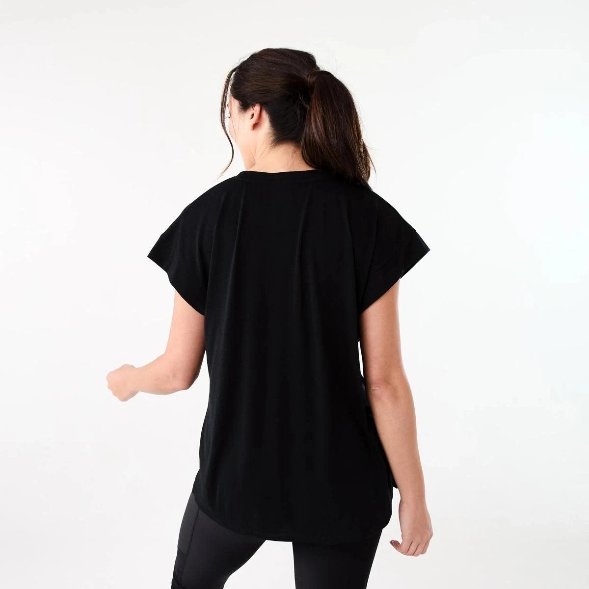 3 Everlast Womens Relaxed Longline T-shirt EVERLAST BLACK, 3 of 7