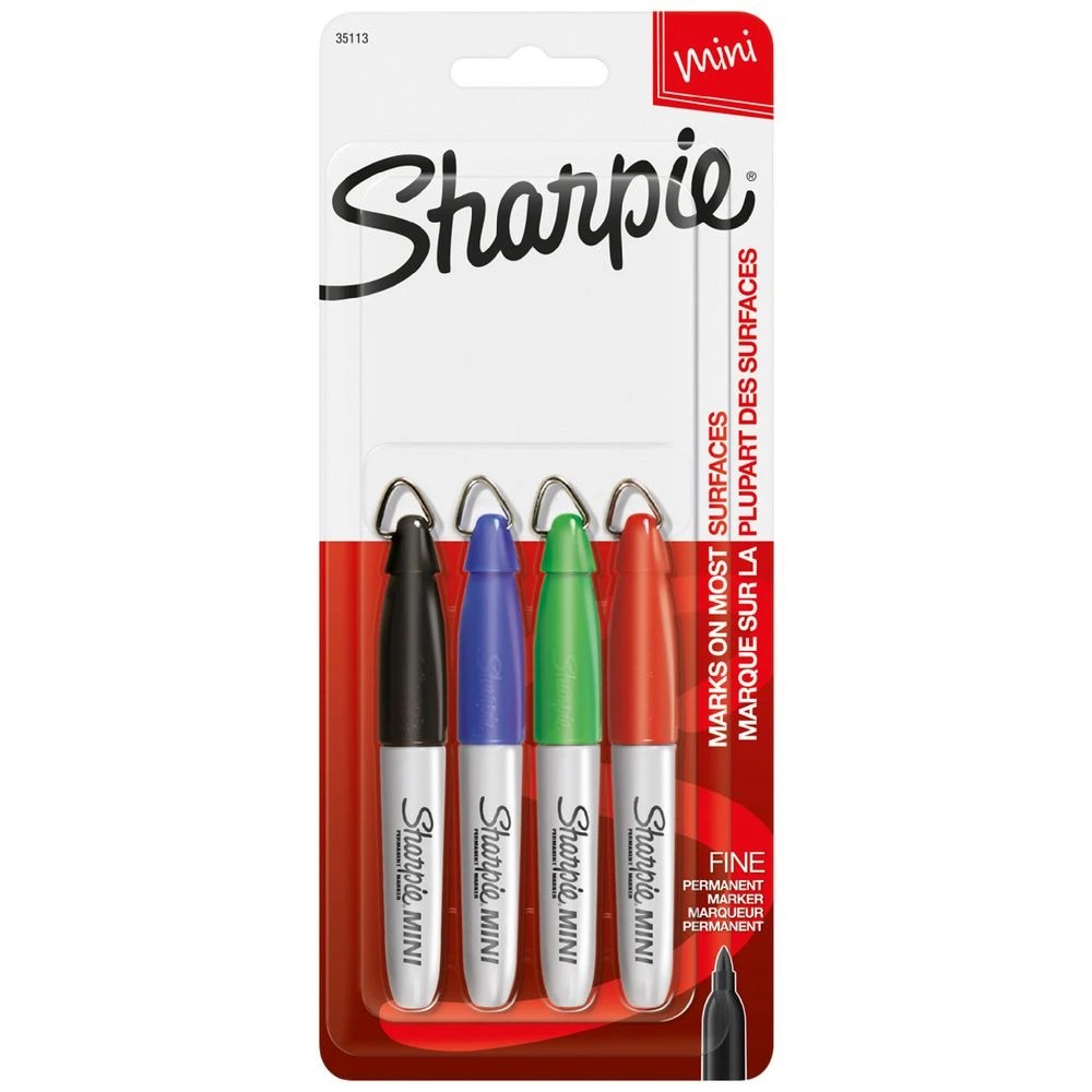 1 Sharpie Mini Permanent Markers Assorted 4 Pack, 1 of 5