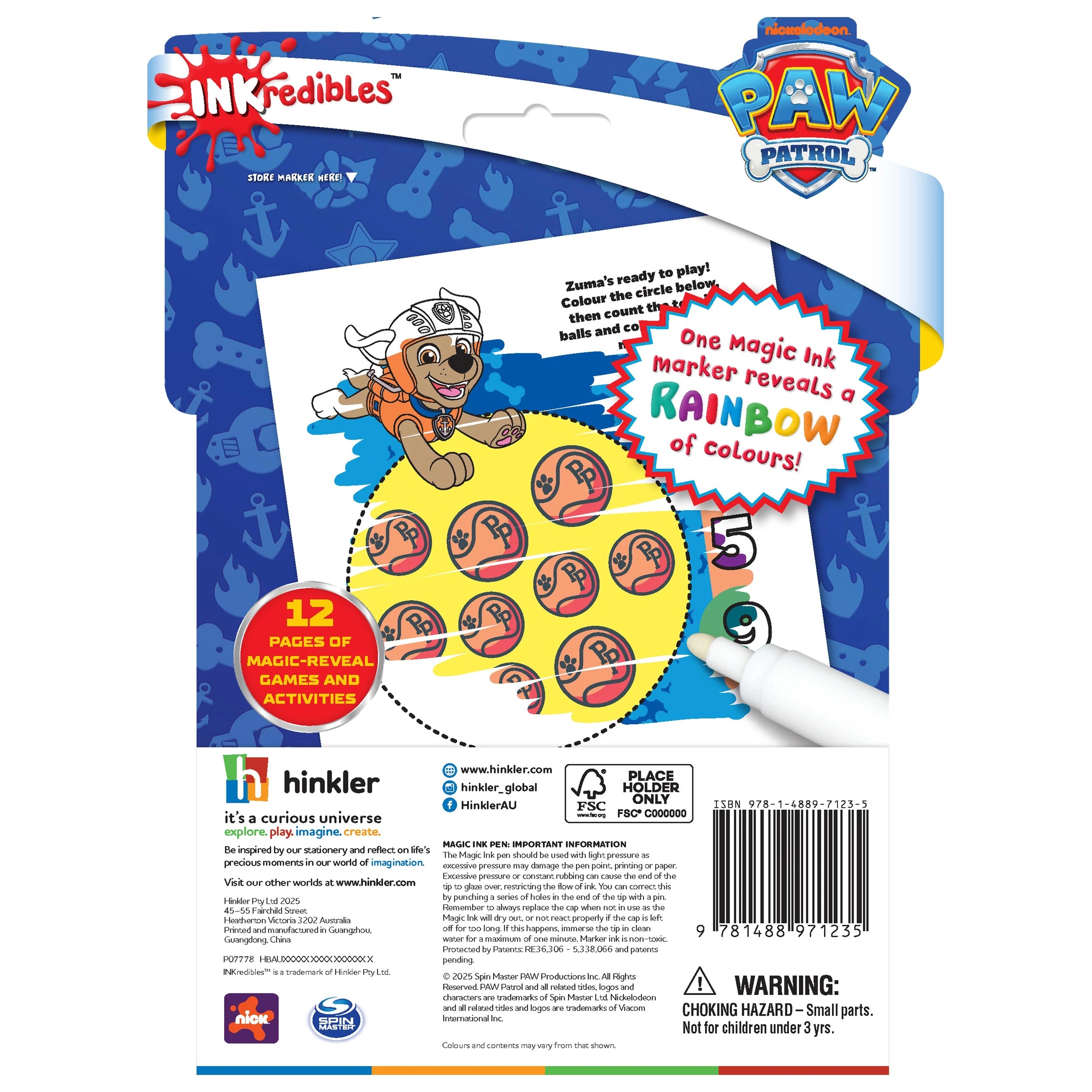 2 INKredibles Nickelodeon PAW Patrol Mess Free Magic Ink Pictures! - Book, 2 of 5