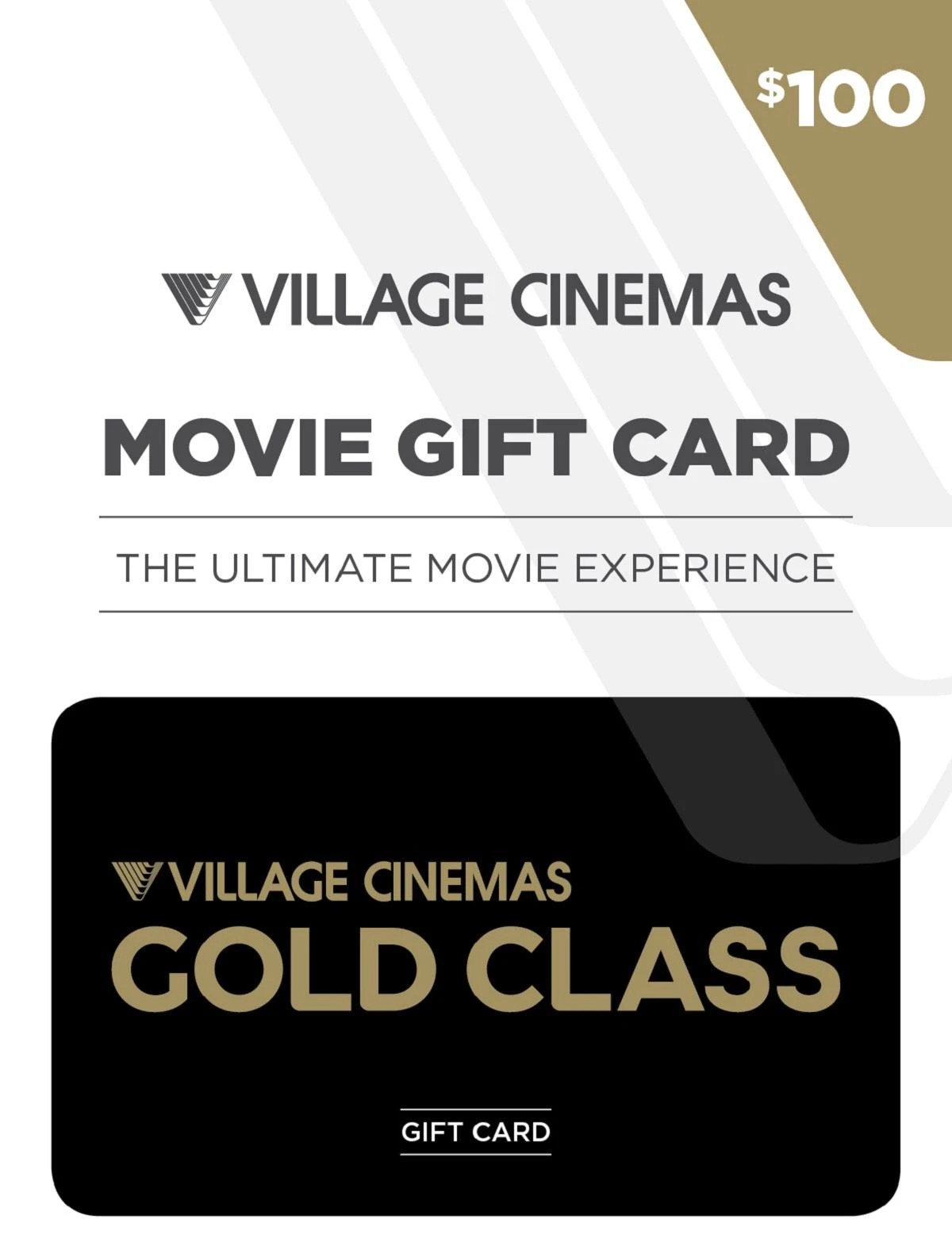1 Village Cinemas Gold Class $100 Movie Gift Card