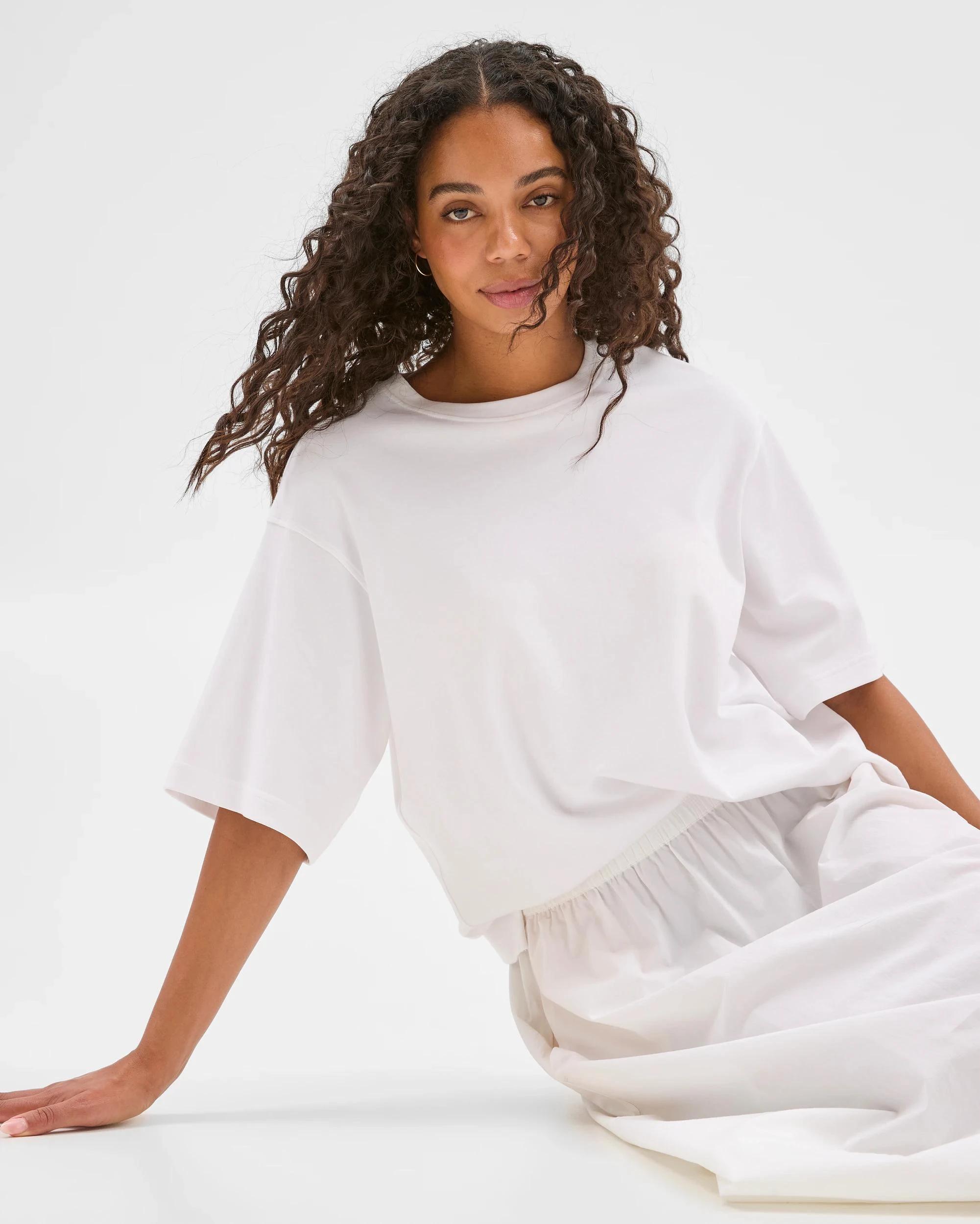 2 Target Australian Cotton Heavyweight Boxy T-Shirt WHITE, 2 of 6