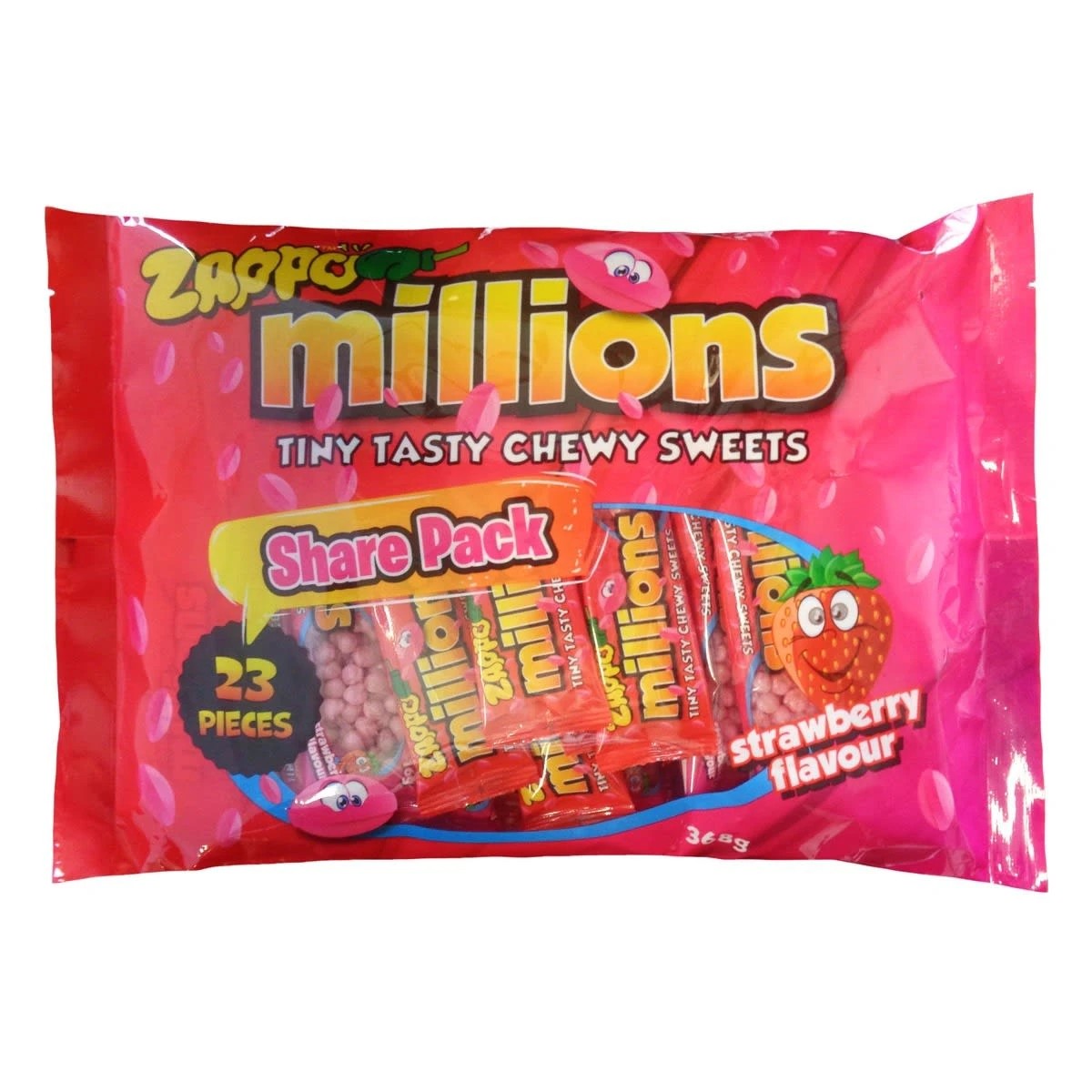 1 23 Piece Zappo Millions Tiny Tasty Chewy Sweets 368g
