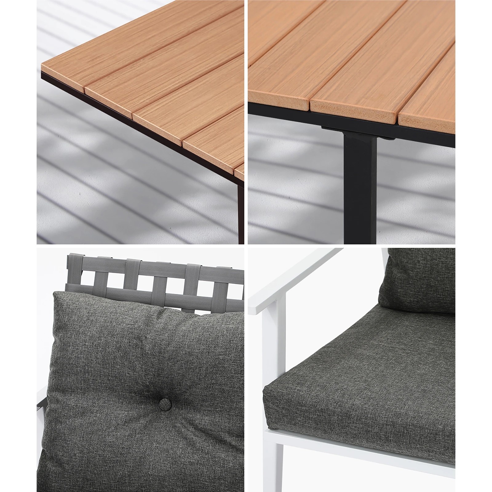 5 Livsip Outdoor Dining Set Patio Furniture Garden Rattan Chairs Setting 5PC - Multi, 5 of 9