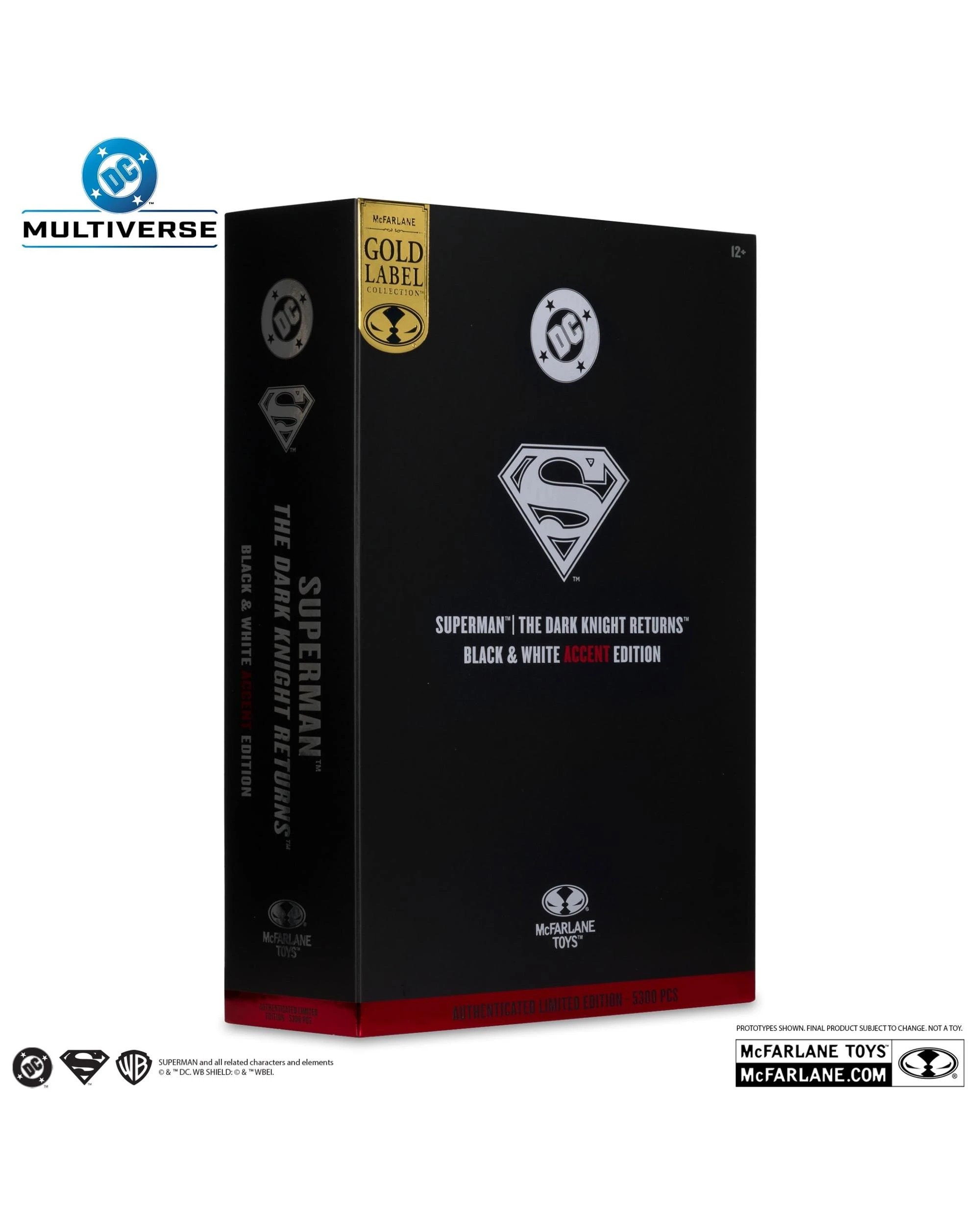 9 DC Multiverse Gold Label Superman Dark Knight Returns Black and White Accent Edition 7 inch Action Figure, 9 of 10