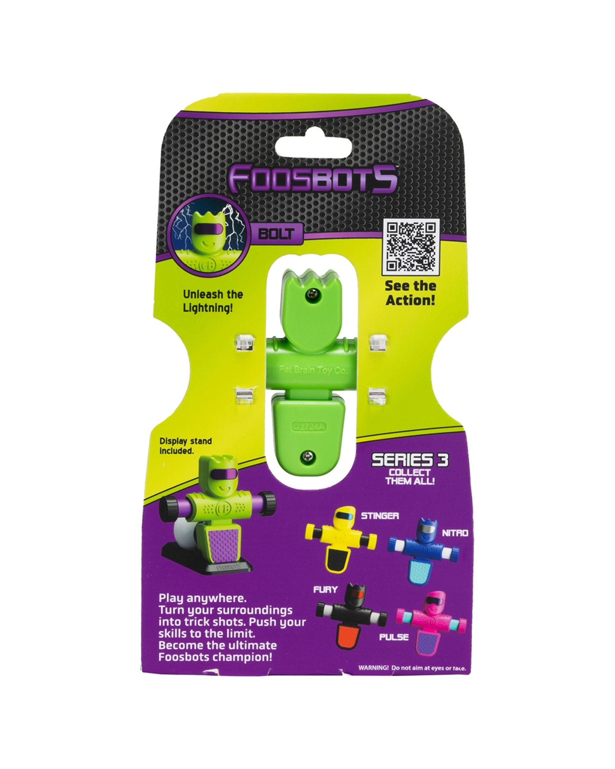 6 TOMY Foosbots Series 3Pulse Kids Play Toy Set Spin Kick Fast - Multi, 6 of 6