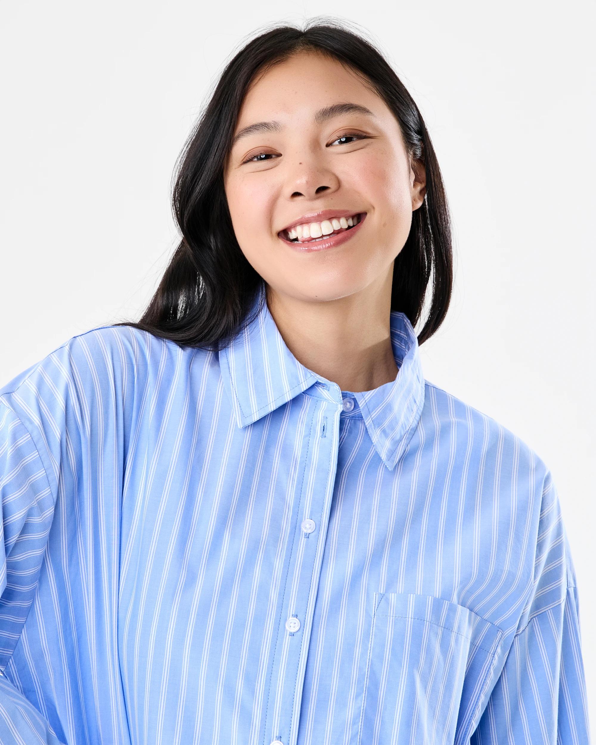 5 Long Sleeve Oversized Stripe Shirt Tina Strp, 5 of 8