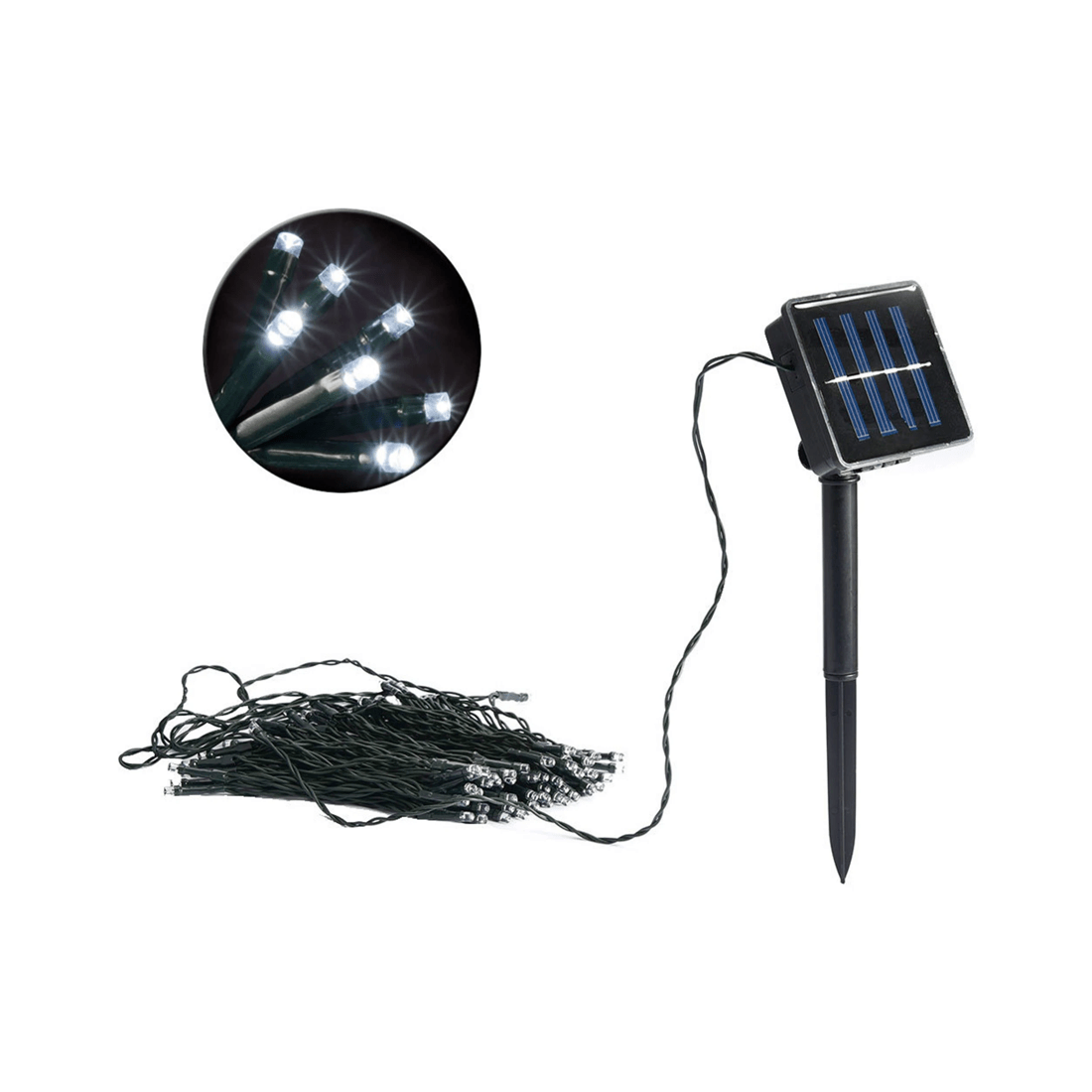 1 Lenoxx 300 Outdoor Solar Power String Fairy Led Lights For Christmas Party White
 - White, 1 of 3