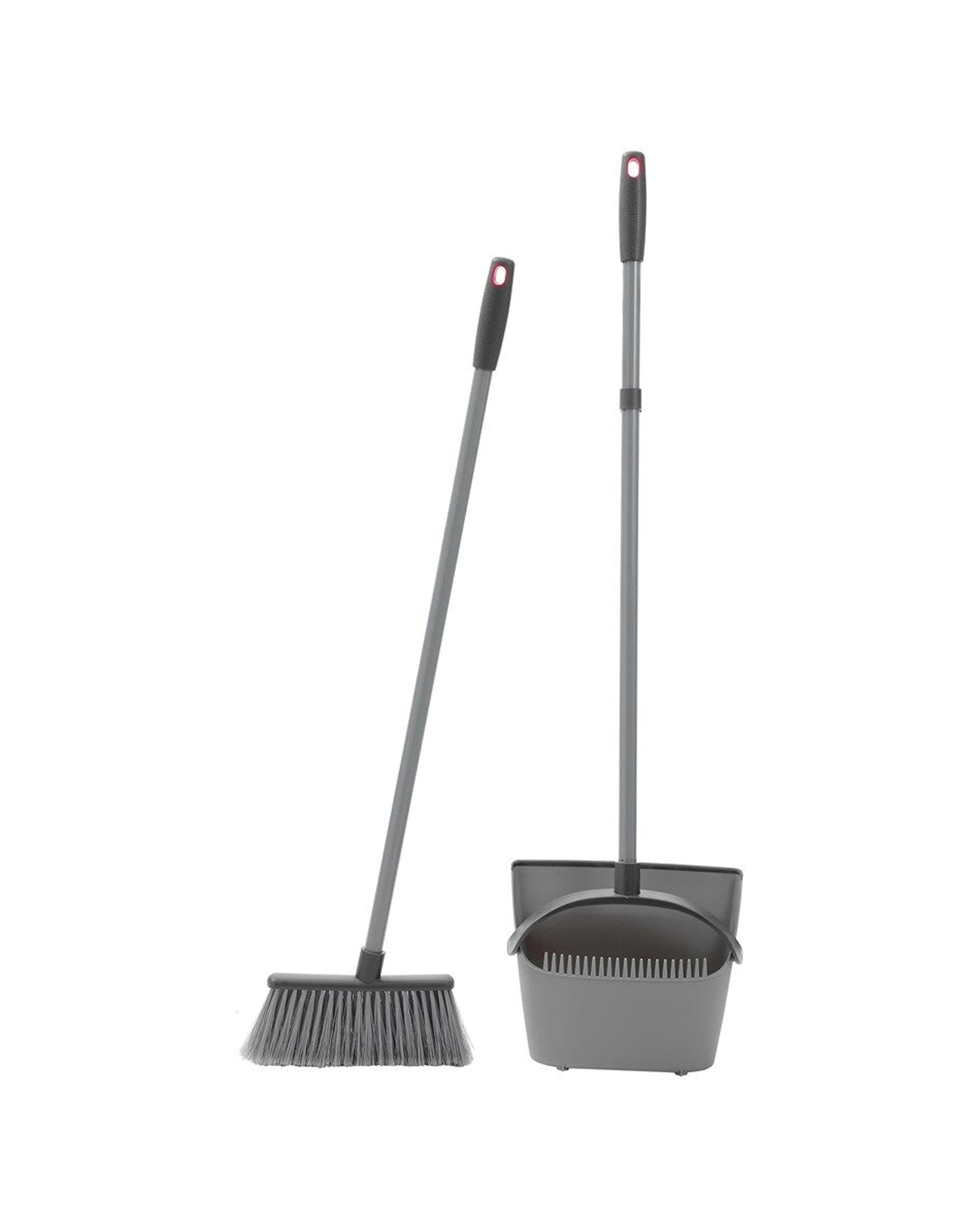 5 Boxsweden Prime Foldaway Long Handle Dustpan And Brush Freestanding 85cm - Grey, 5 of 5