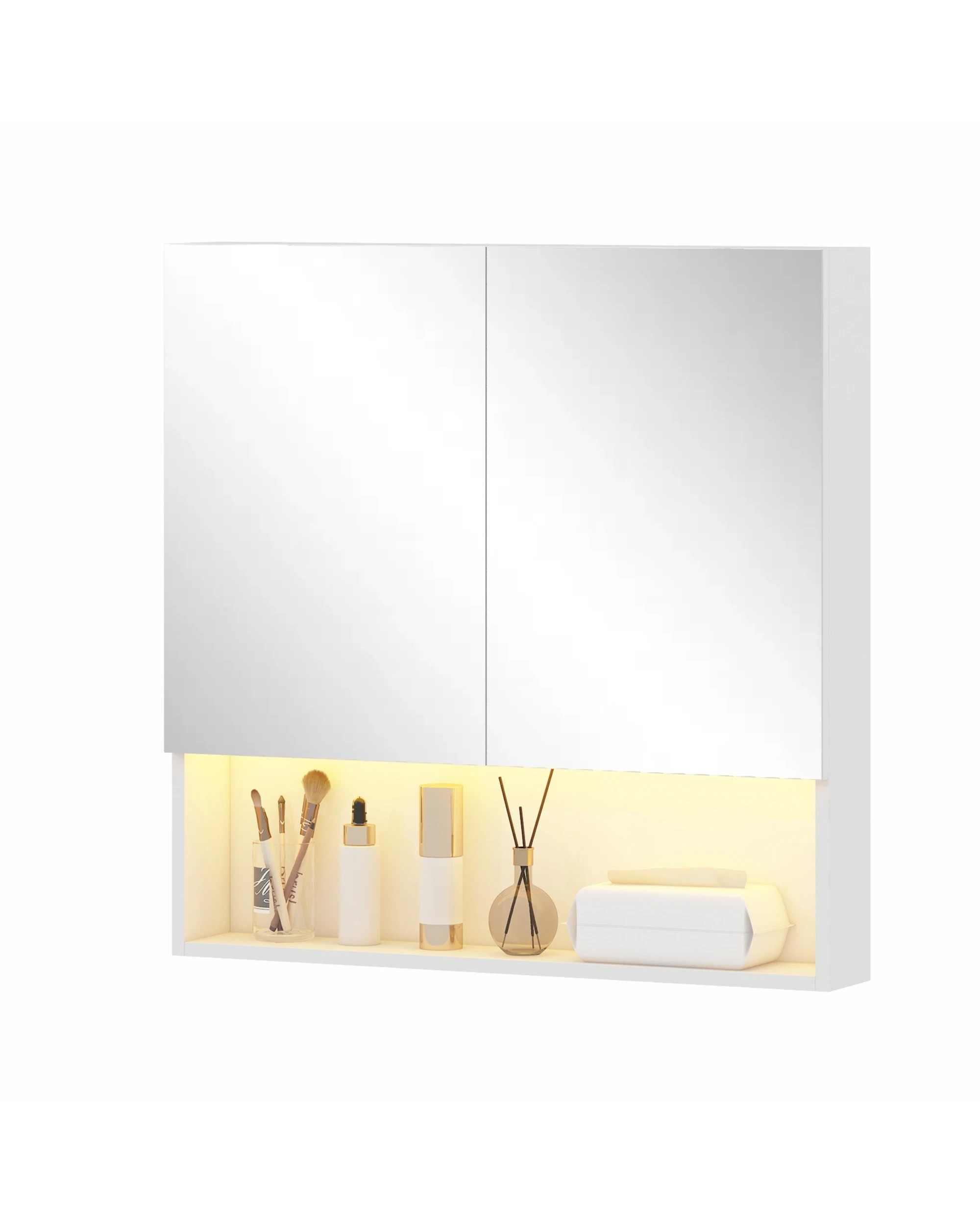 5 Advwin 750 x 750mm Cabinet LED Medicine Storage Unit Mirror Shaving Cupboard w/ Motion Sensor Light, 5 of 10