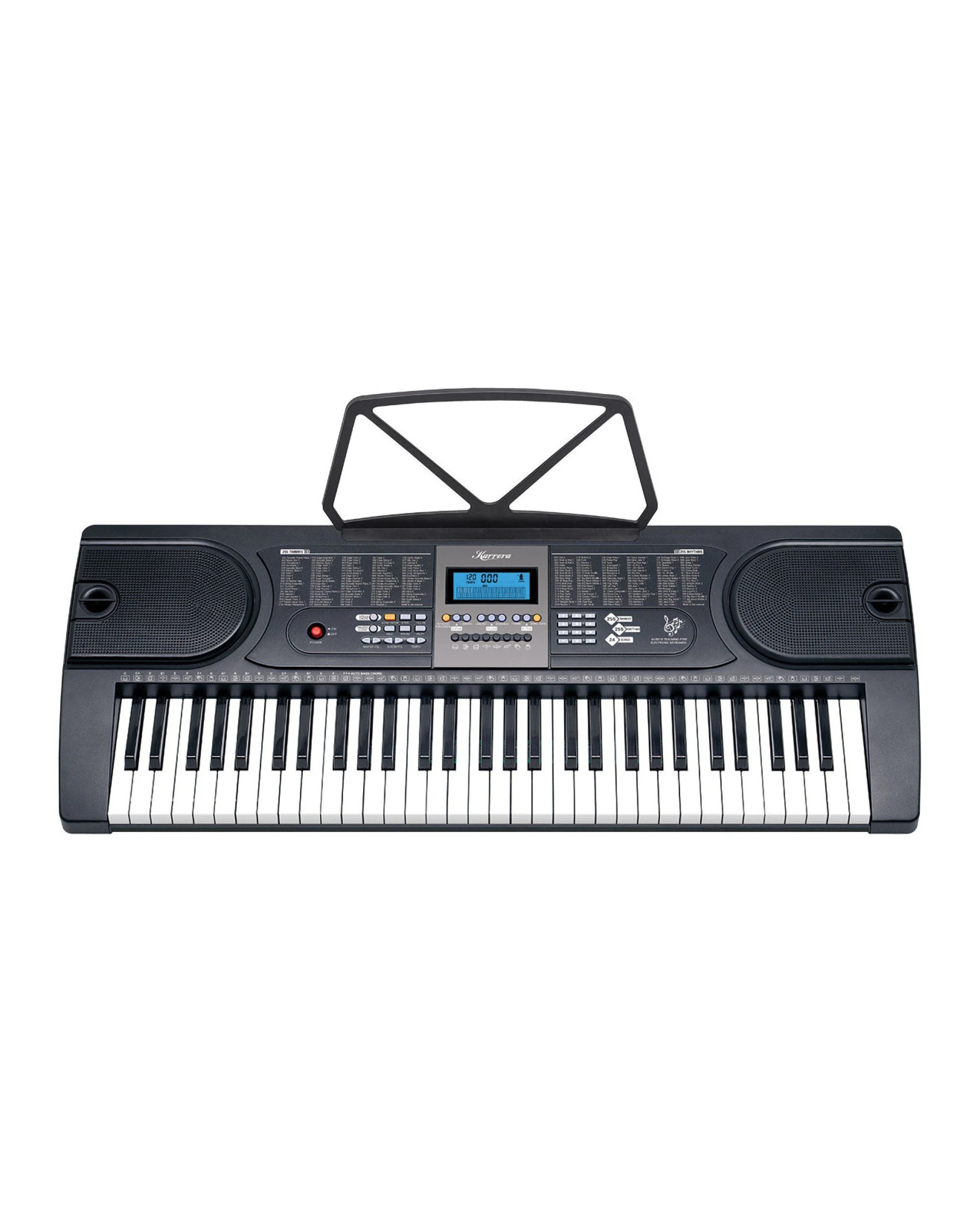 4 Karrera 61 Keys Electronic Keyboard Piano with Stand in Black - Black, 4 of 8