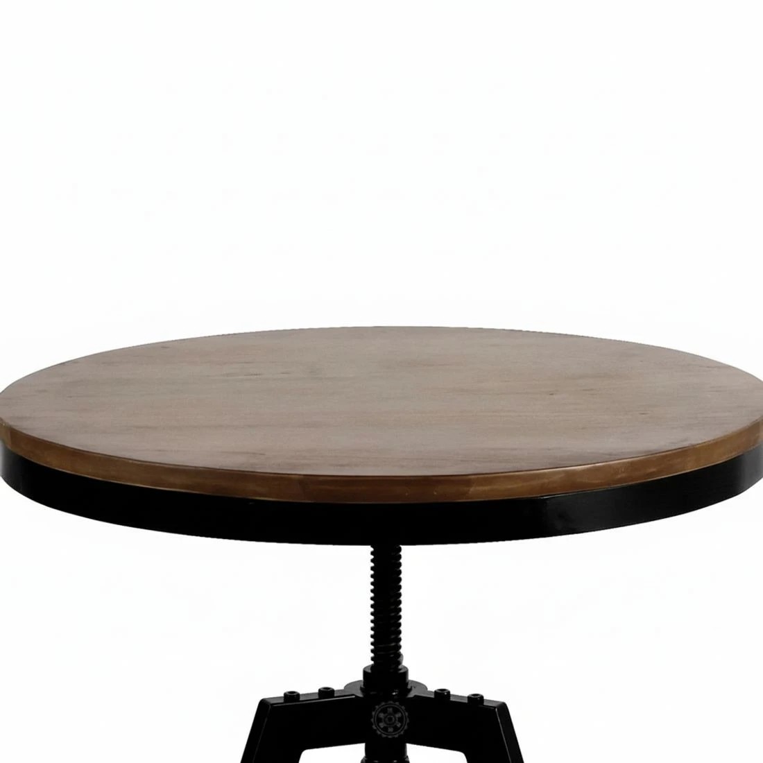 6 Artiss Bar Table 67-86CM Height Round - Brown, 6 of 8