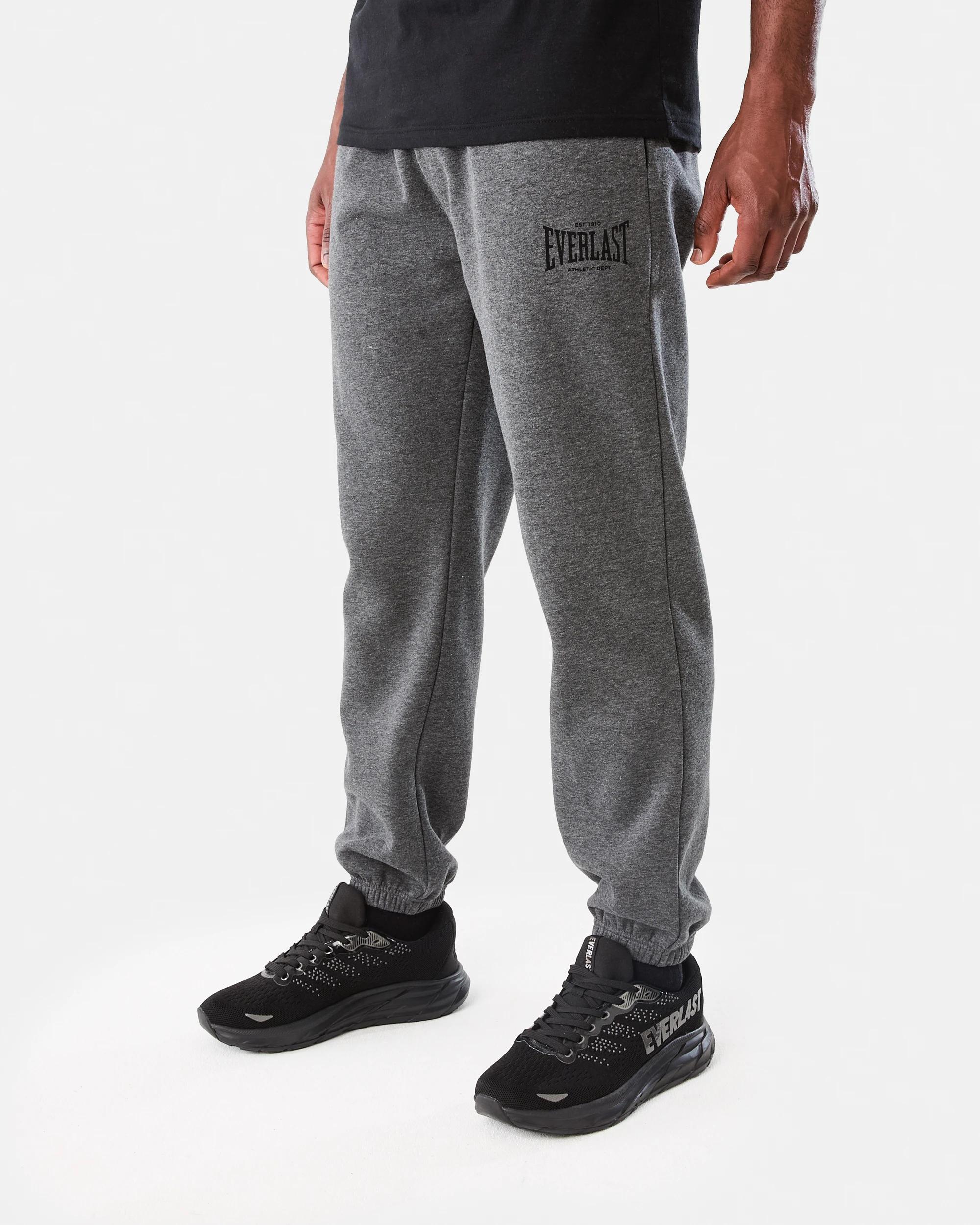 1 Everlast Mens Classic Sports Trackpants Char Marle, 1 of 7