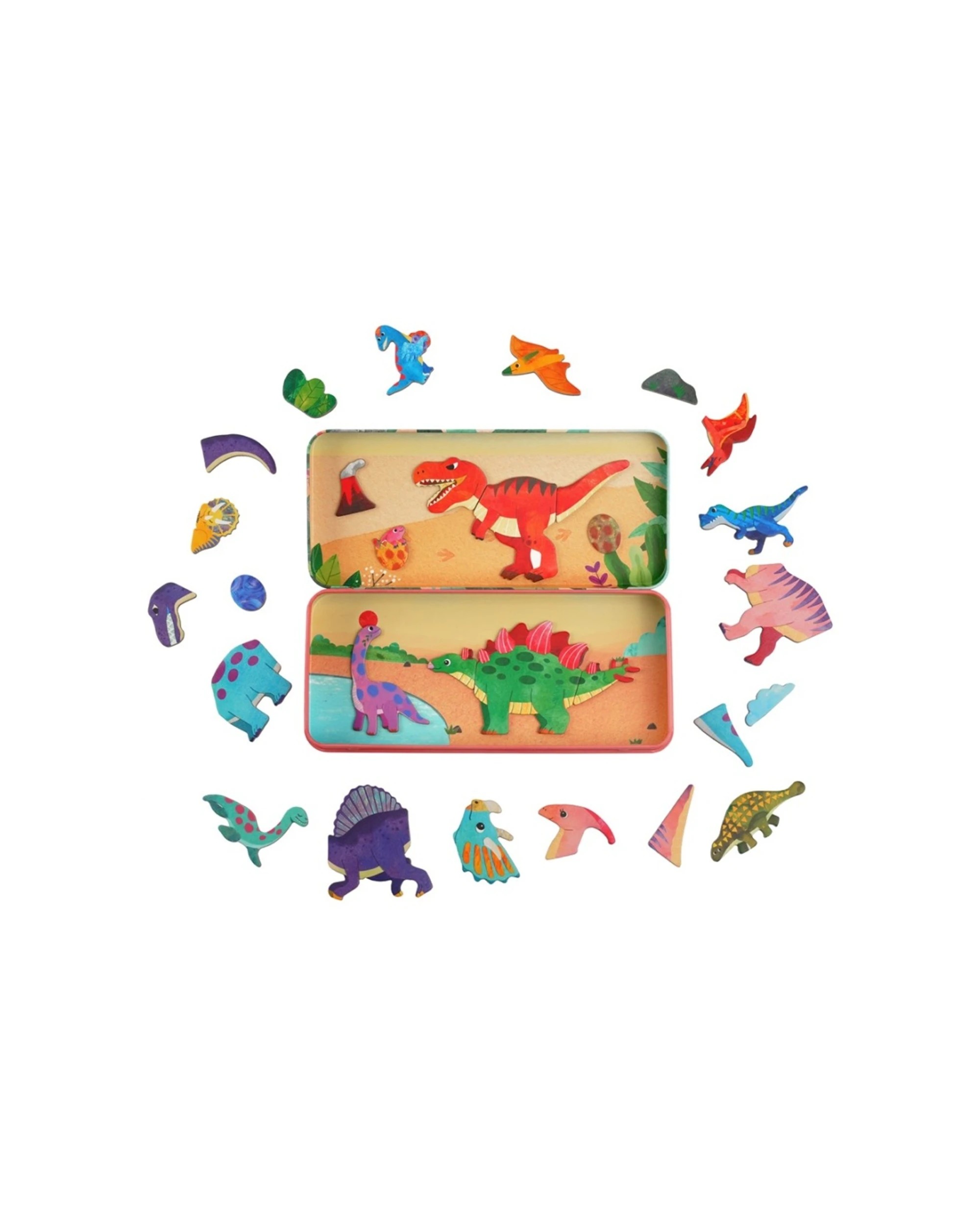 3 Mieredu Travel Magnetic Box Dinosaur Land Imaginative Toy, 3 of 3