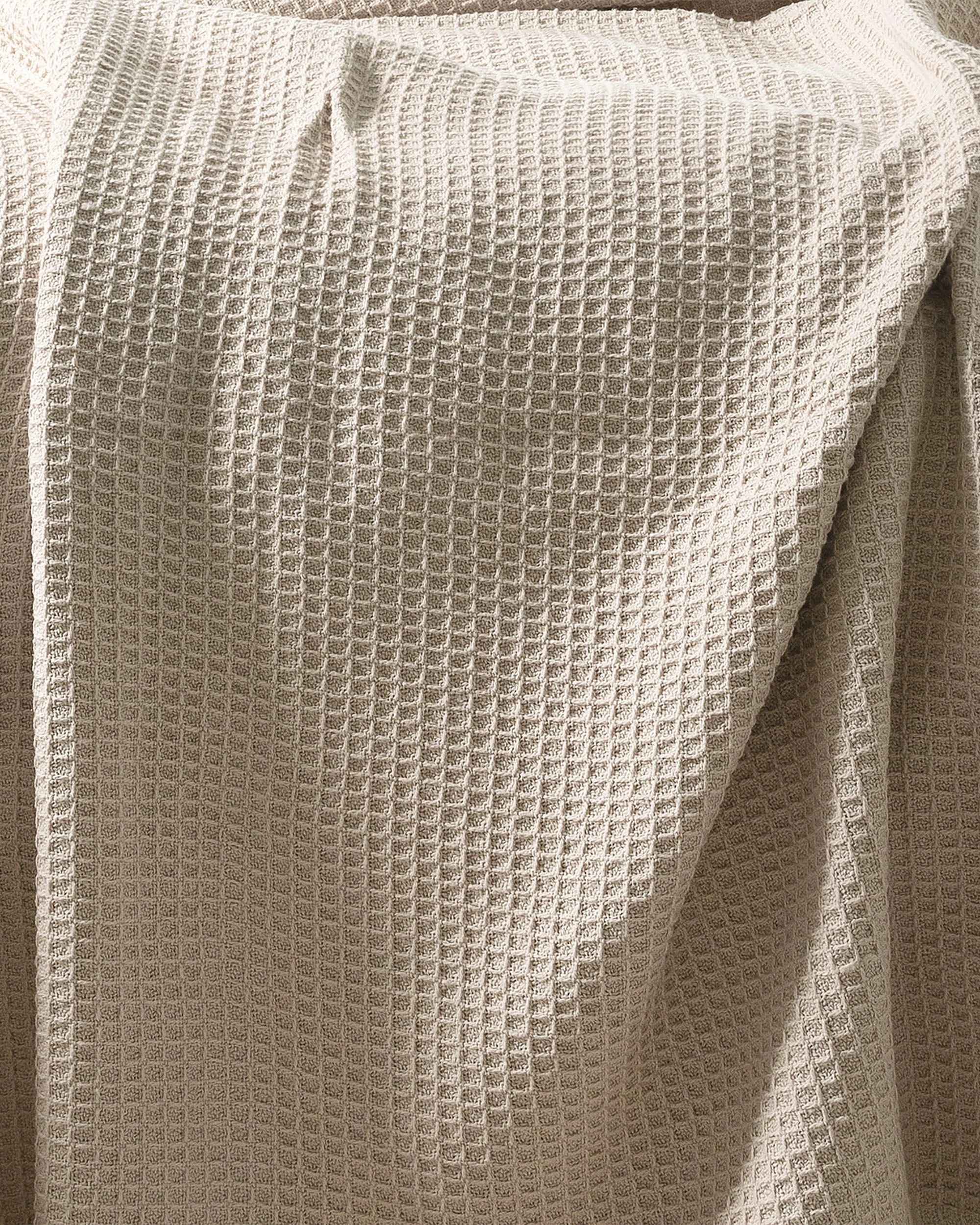 3 Bambury Cotton Waffle Weave Lightweight Blanket  Pebble - Single Bed - Natural, 3 of 3