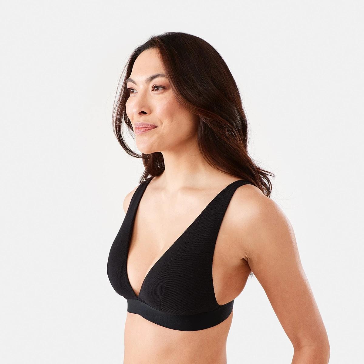 2 Plunge Rib Bralette Black, 2 of 6