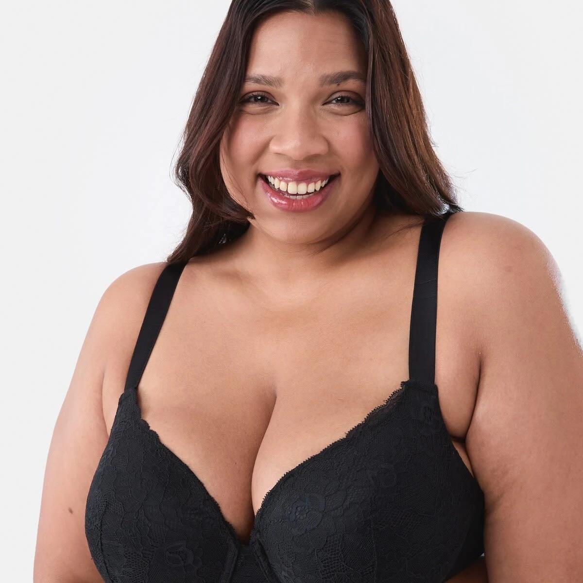 4 Full Figure Lace T-Shirt Bra BLACK, 4 of 6