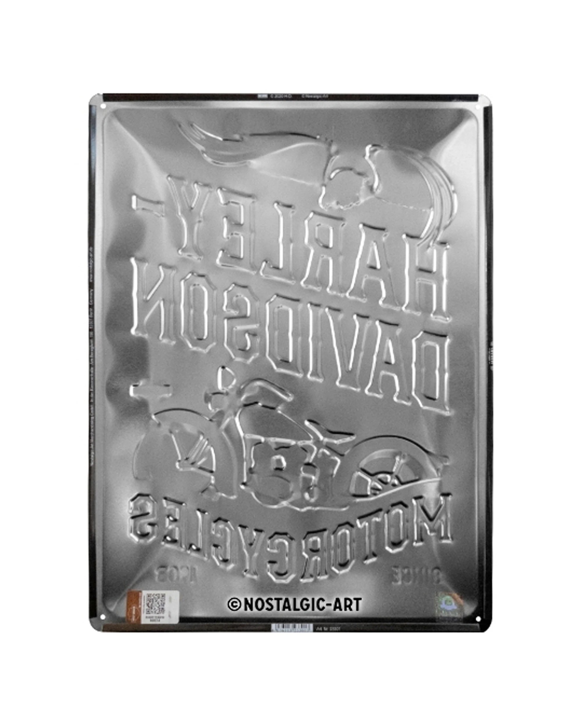 3 Nostalgic-Art Large 30x40cm Metal Wall Art Sign Plaque - Harley-Davidson Motorcycles Eagle - Black, 3 of 4