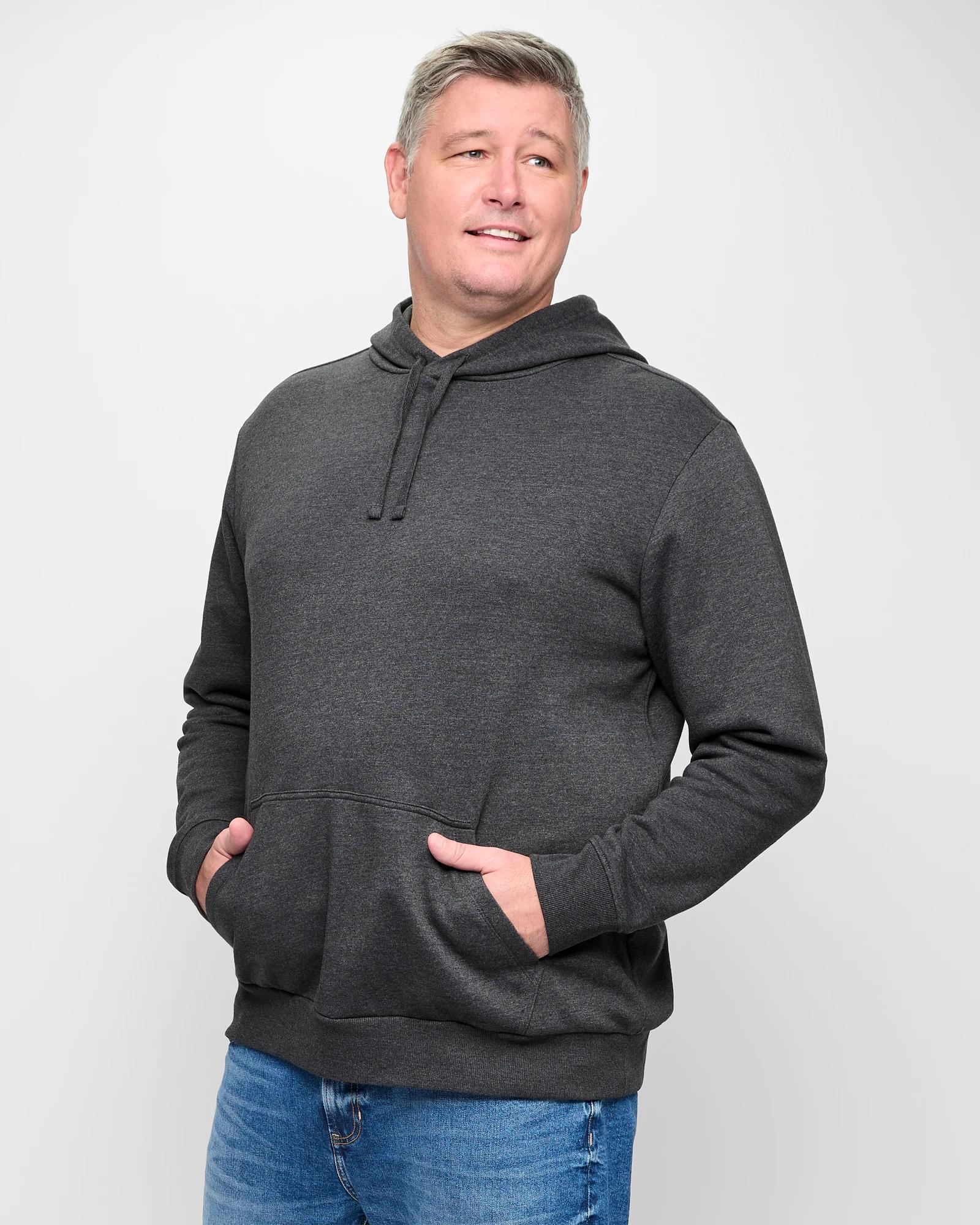 3 Target Plus Size Fleece Popover Hoodie CHARCOAL, 3 of 5