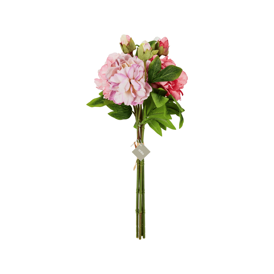 4 Artificial Red and Pink Peony Bunch, 4 of 4