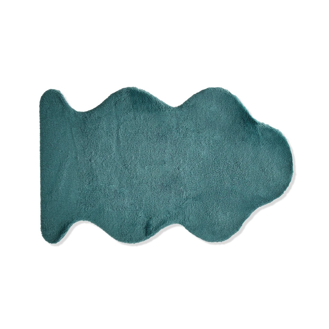 6 Green Faux Fur Rug - Green, 110cm x 65cm, 6 of 7