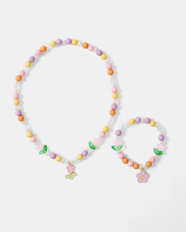 2 Piece Tulip Necklace and Bracelet