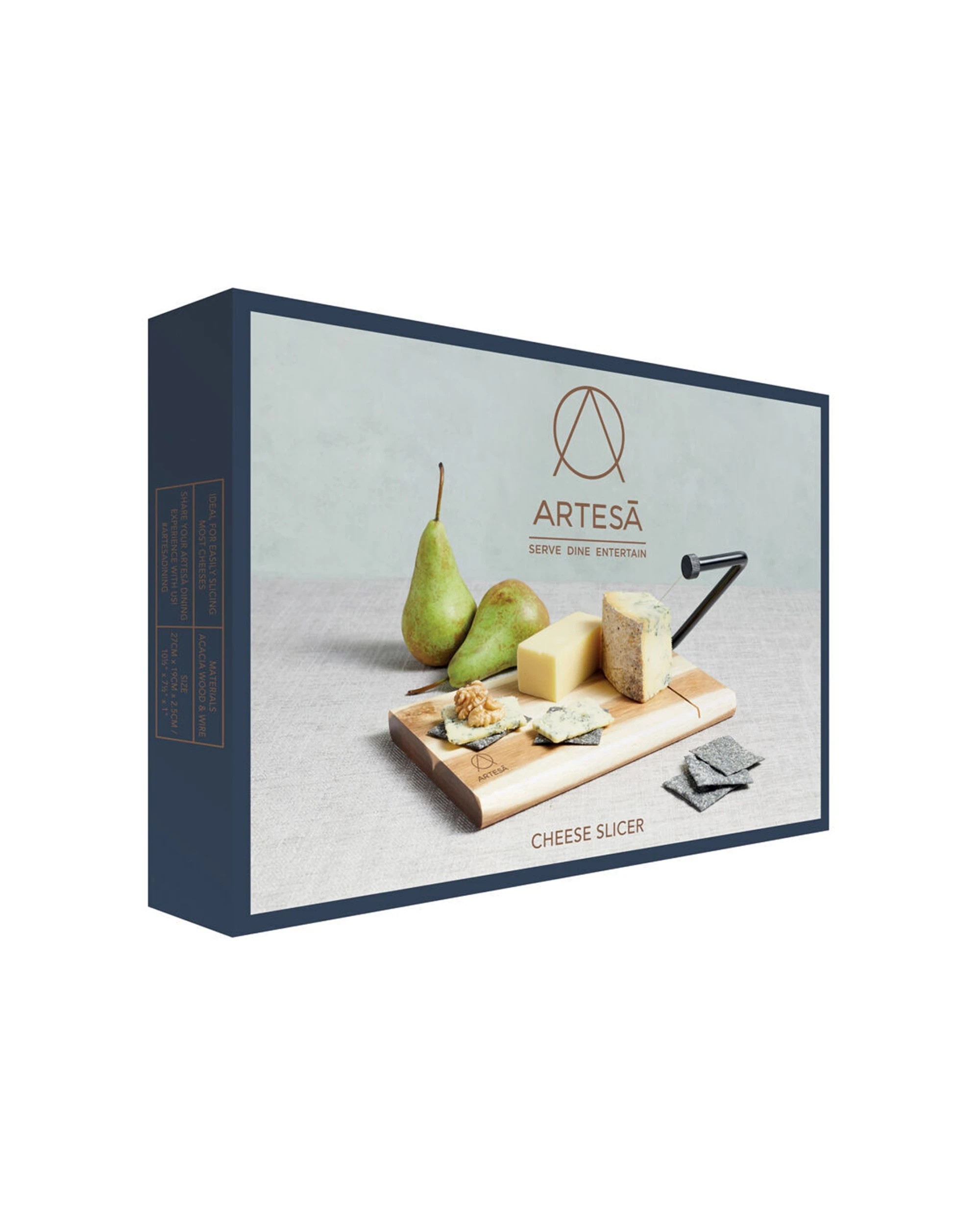 3 Artesa 2PK Traditional Wire Cheese Slicer With Wooden Board For Entertaining - Natural, 3 of 5