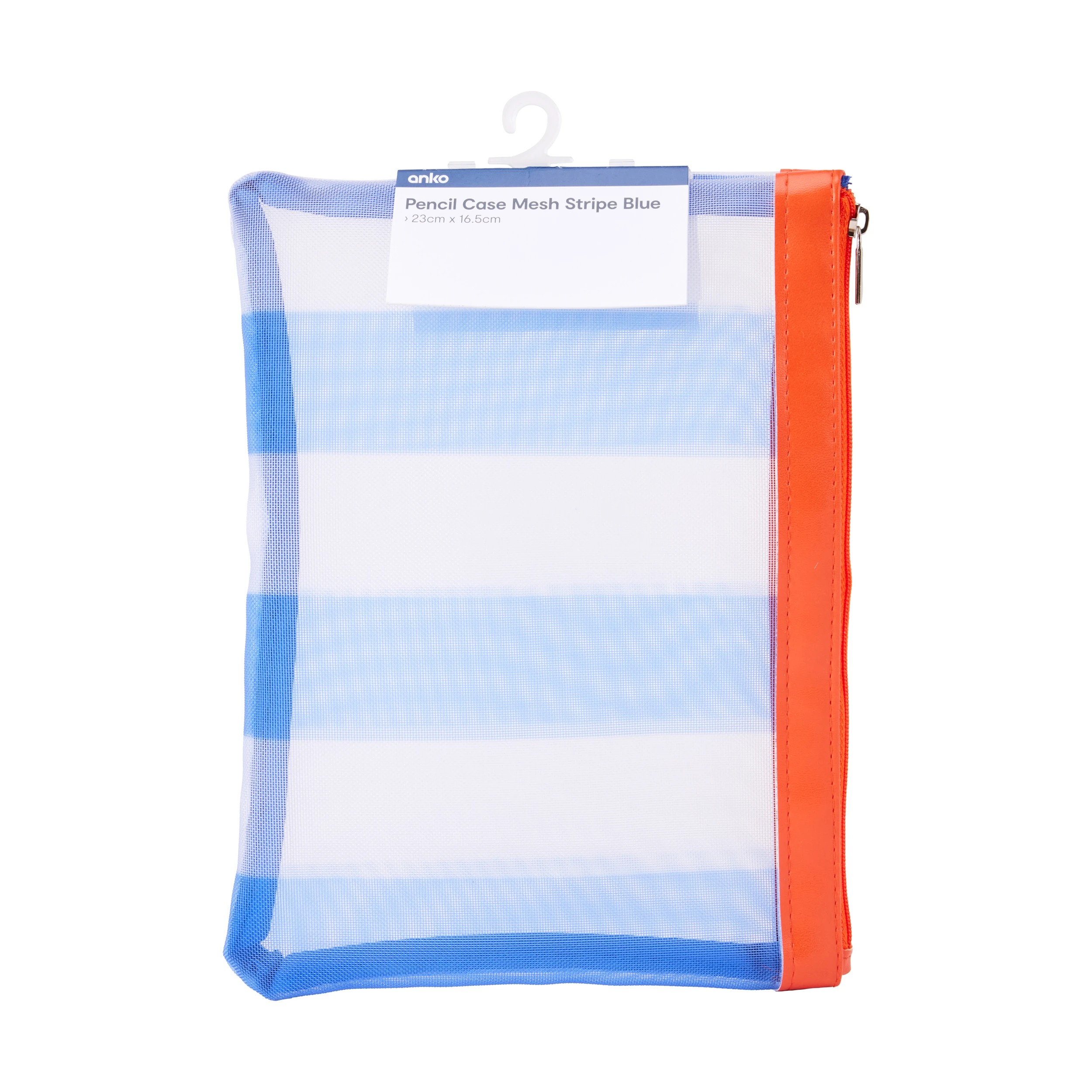 6 Mesh Stripe Pencil Case - Blue, 6 of 6