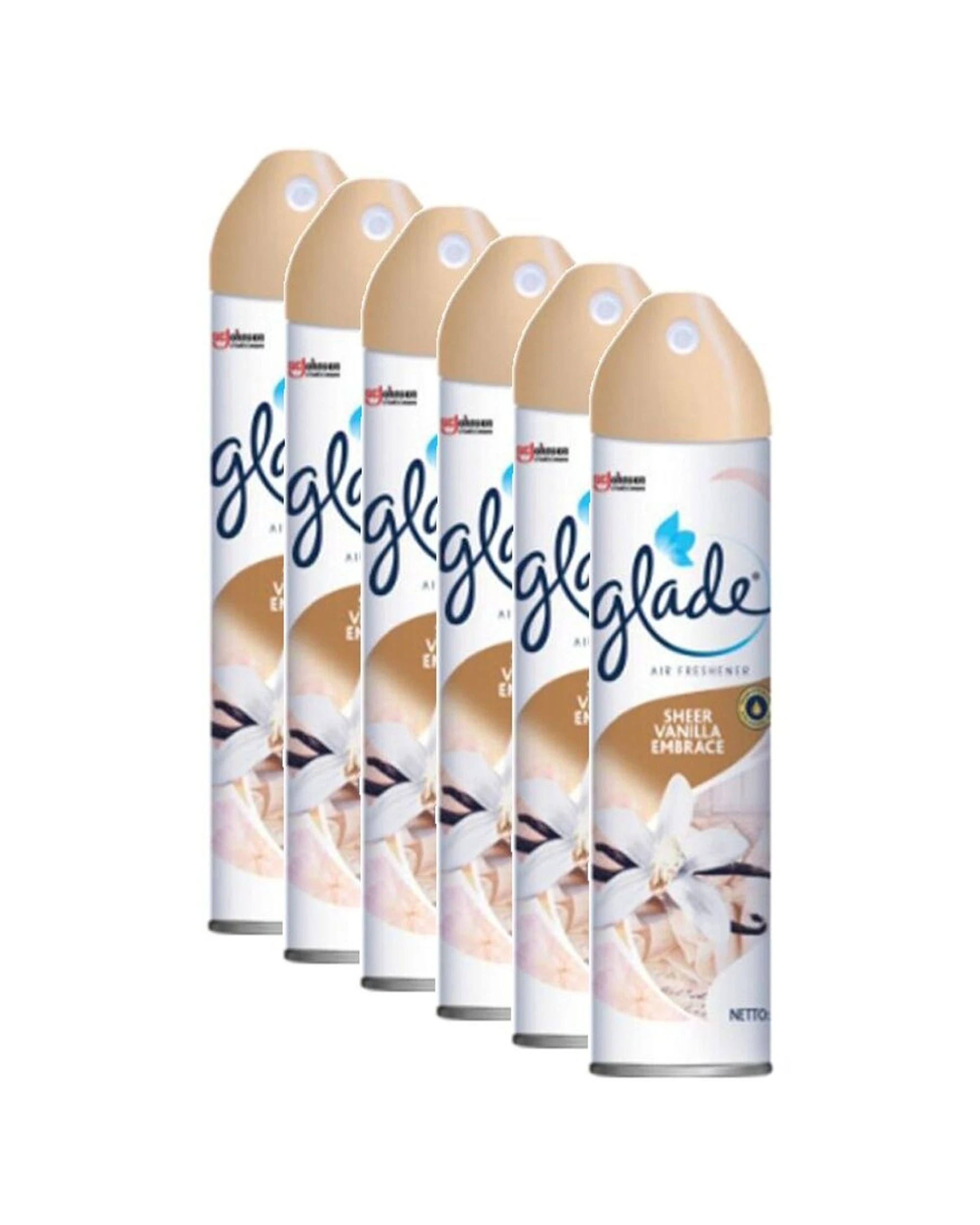 1 Glade 6PK Fresh Air Freshener Scented Spray Sheer Vanilla Embrace 225ml - White, 1 of 1