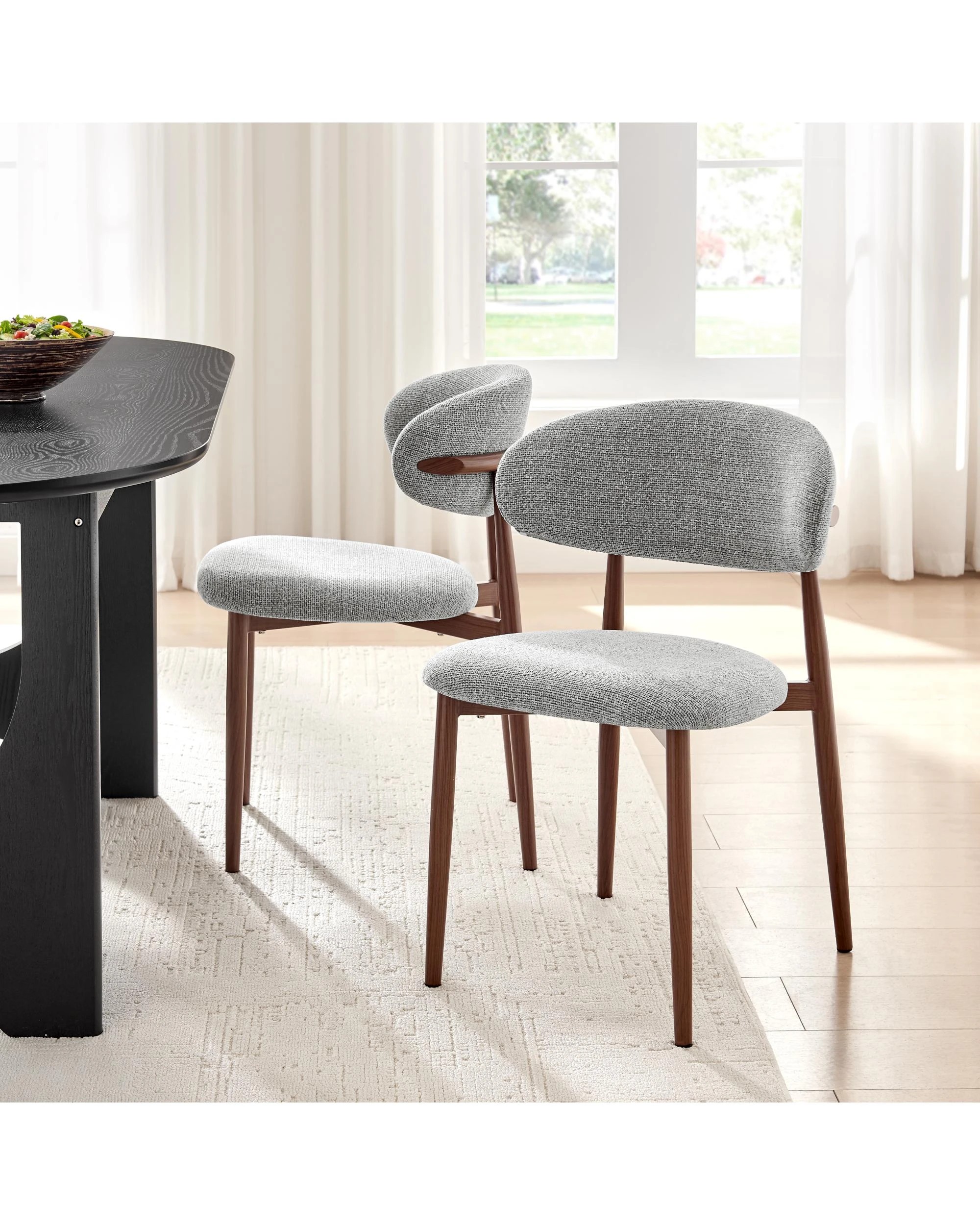 2 Kodu Dining Chairs Pair (Set of 2) - Grey, 2 of 10