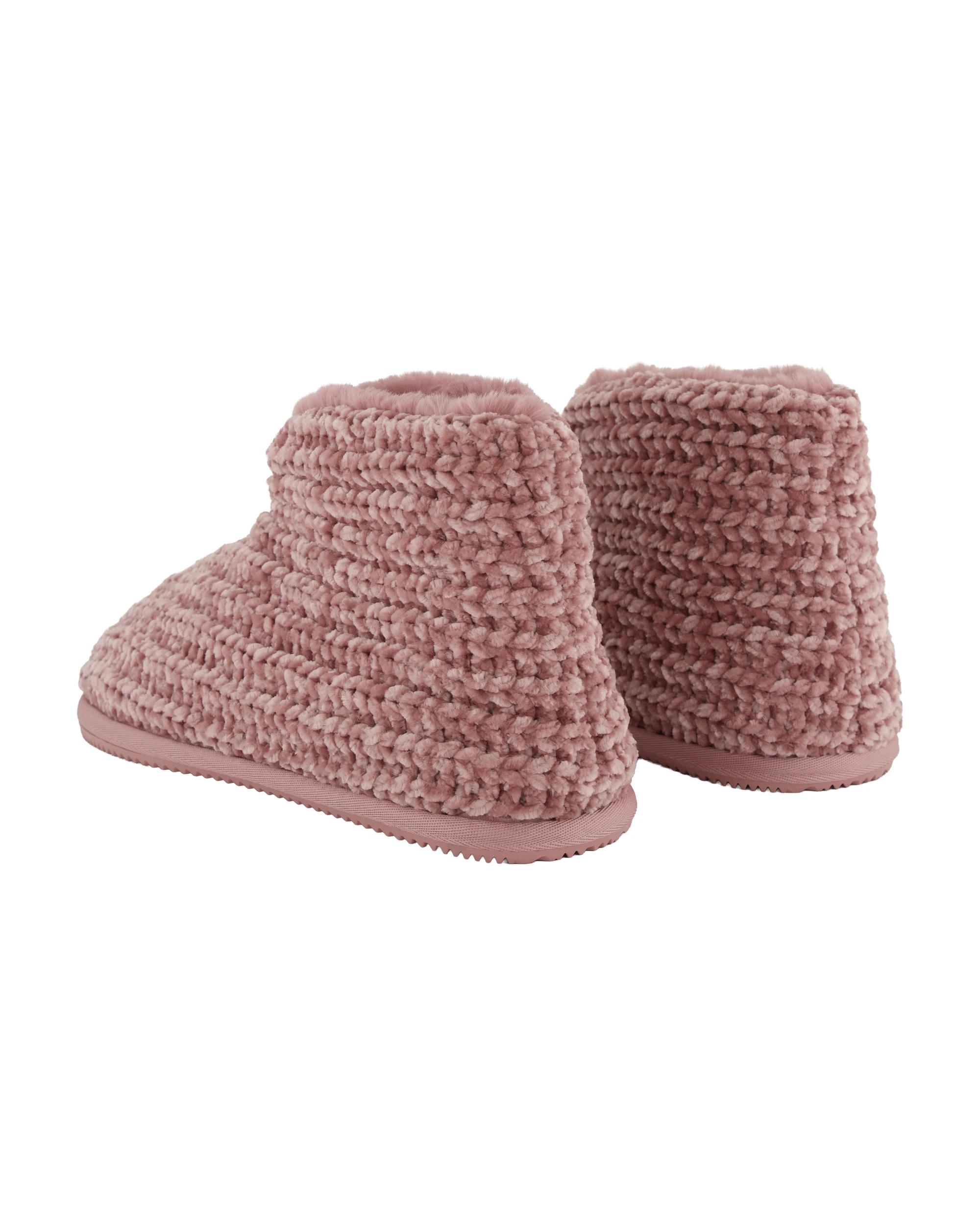3 Knitted Boots Rose, 3 of 3