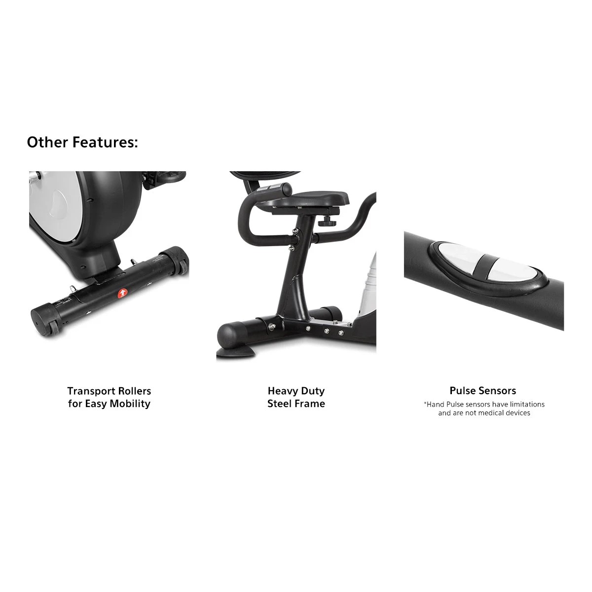9 LSG Fitness RB-2 Recumbent bike - Black, 9 of 10