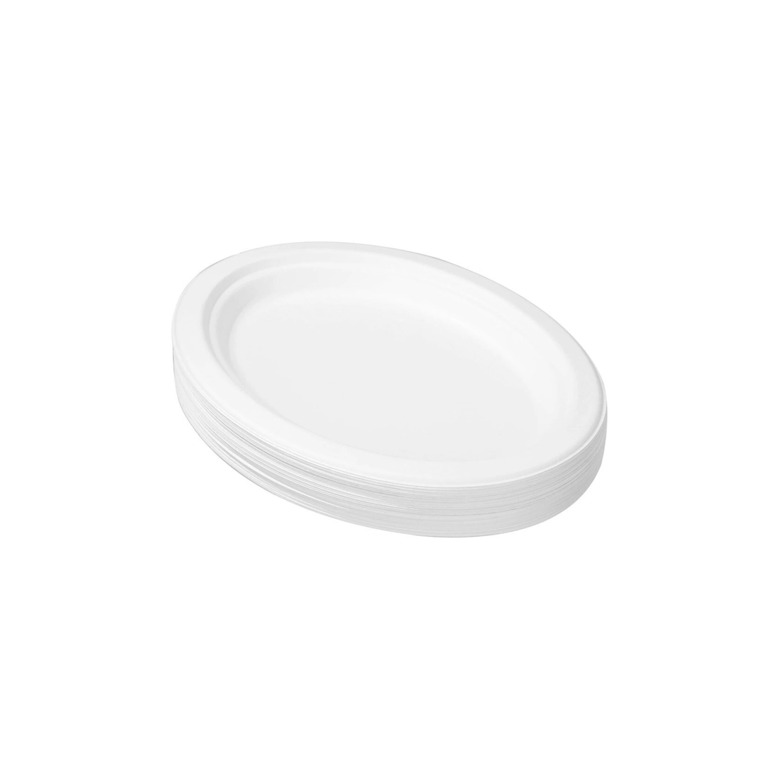 3 30pc Lemon & Lime Eco/biodegradable/compostable Disposable 26cm Oval Plate White
 - White, 3 of 3