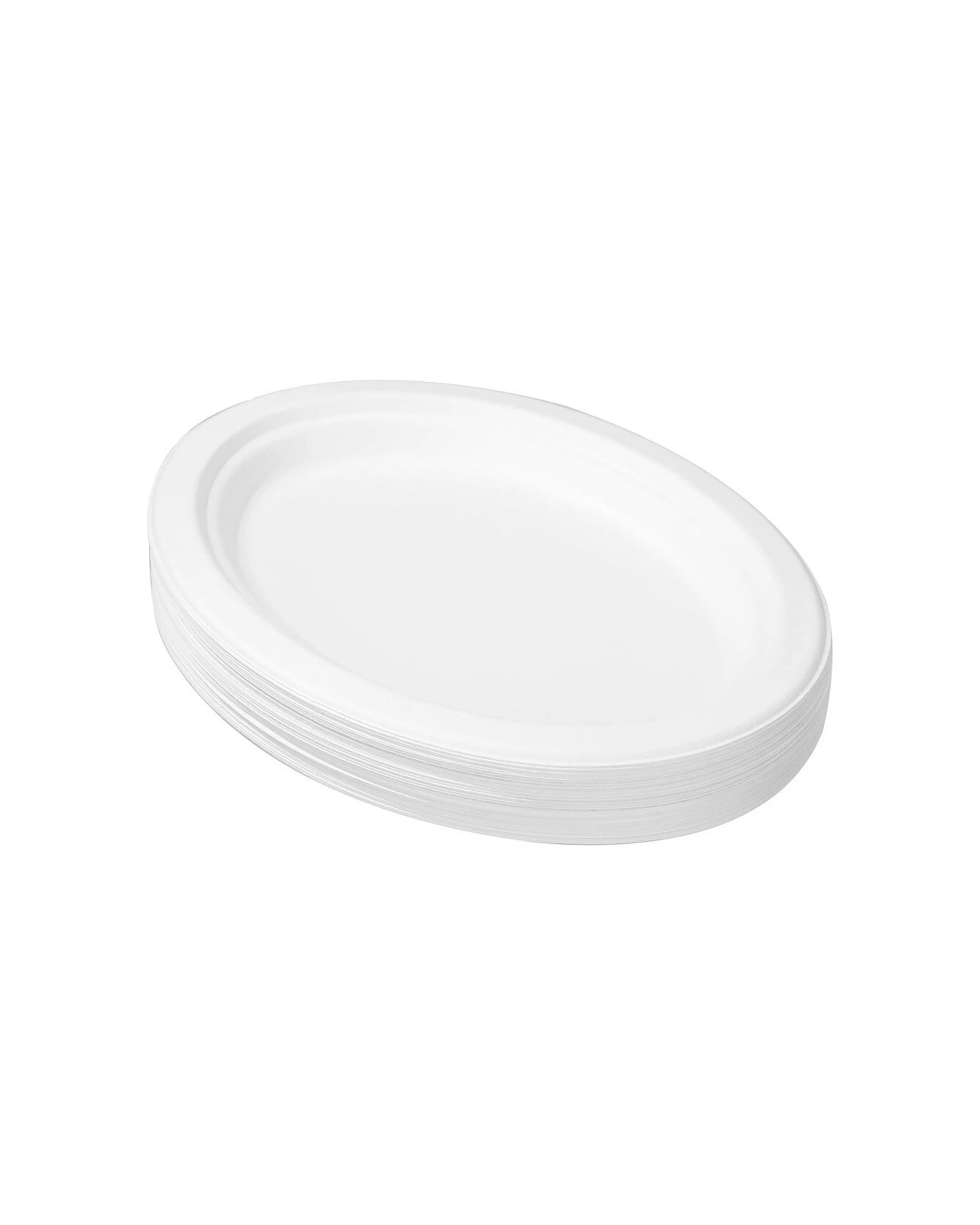 3 30pc Lemon & Lime Eco/biodegradable/compostable Disposable 26cm Oval Plate White
 - White, 3 of 3