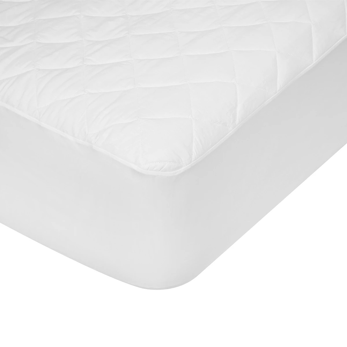 4 Cotton Top Fitted Mattress Protector - Single Bed, White, 4 of 4