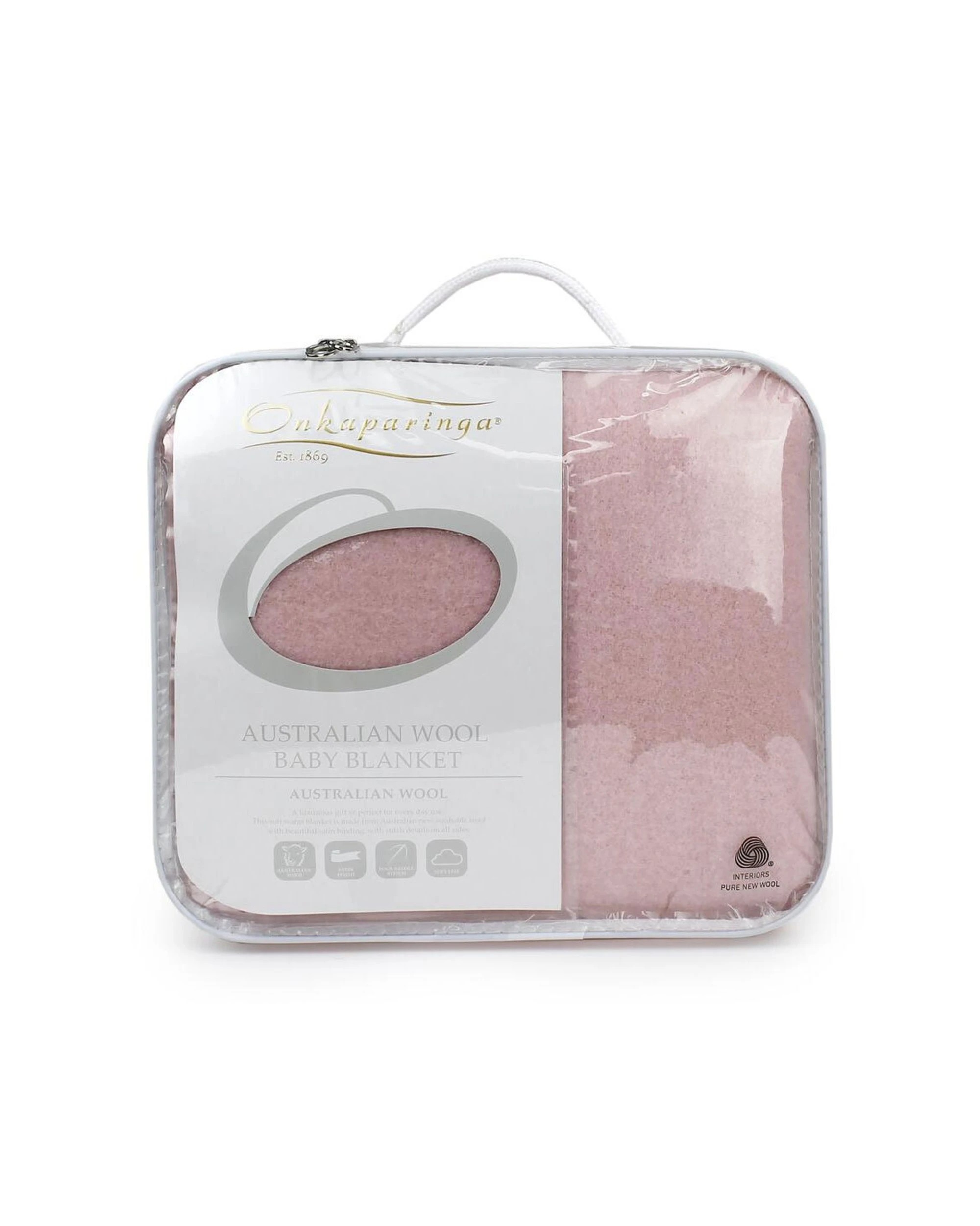 1 Onkaparinga Baby 120x160cm Soft Wool Warm Blanket Nursery Bedding
 - Pink, 1 of 3