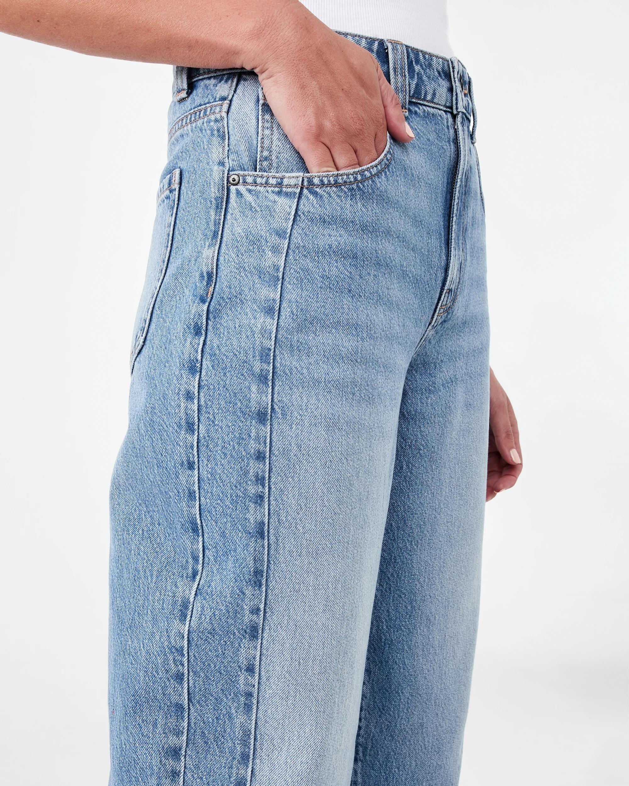 9 Barrel Leg Jeans Mid Wash, 9 of 9