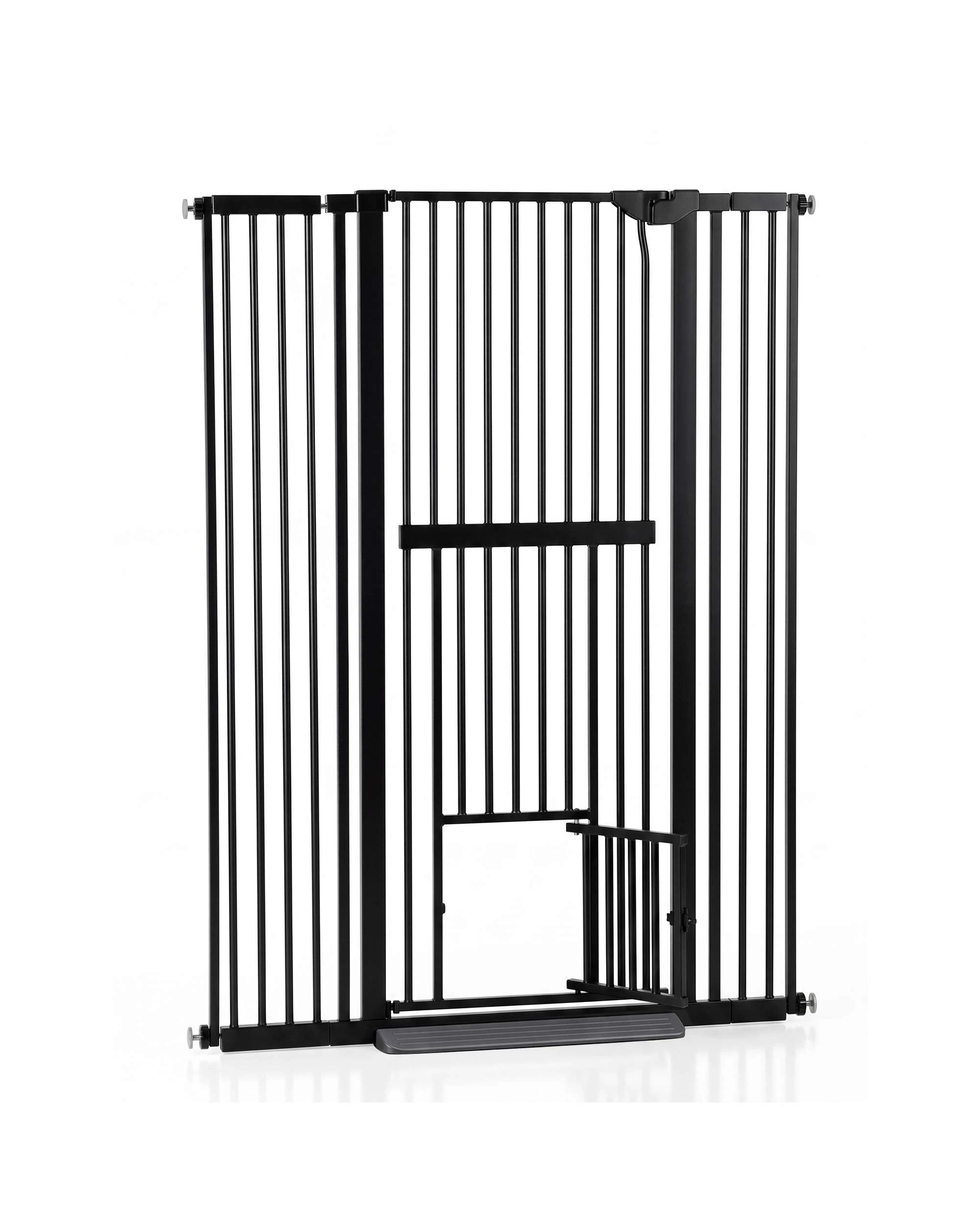 5 Advwin 151cm Extra Tall Pet Safety Gate Adjustable 75-105cm Wide Metal Gate Pet Door, 5 of 8