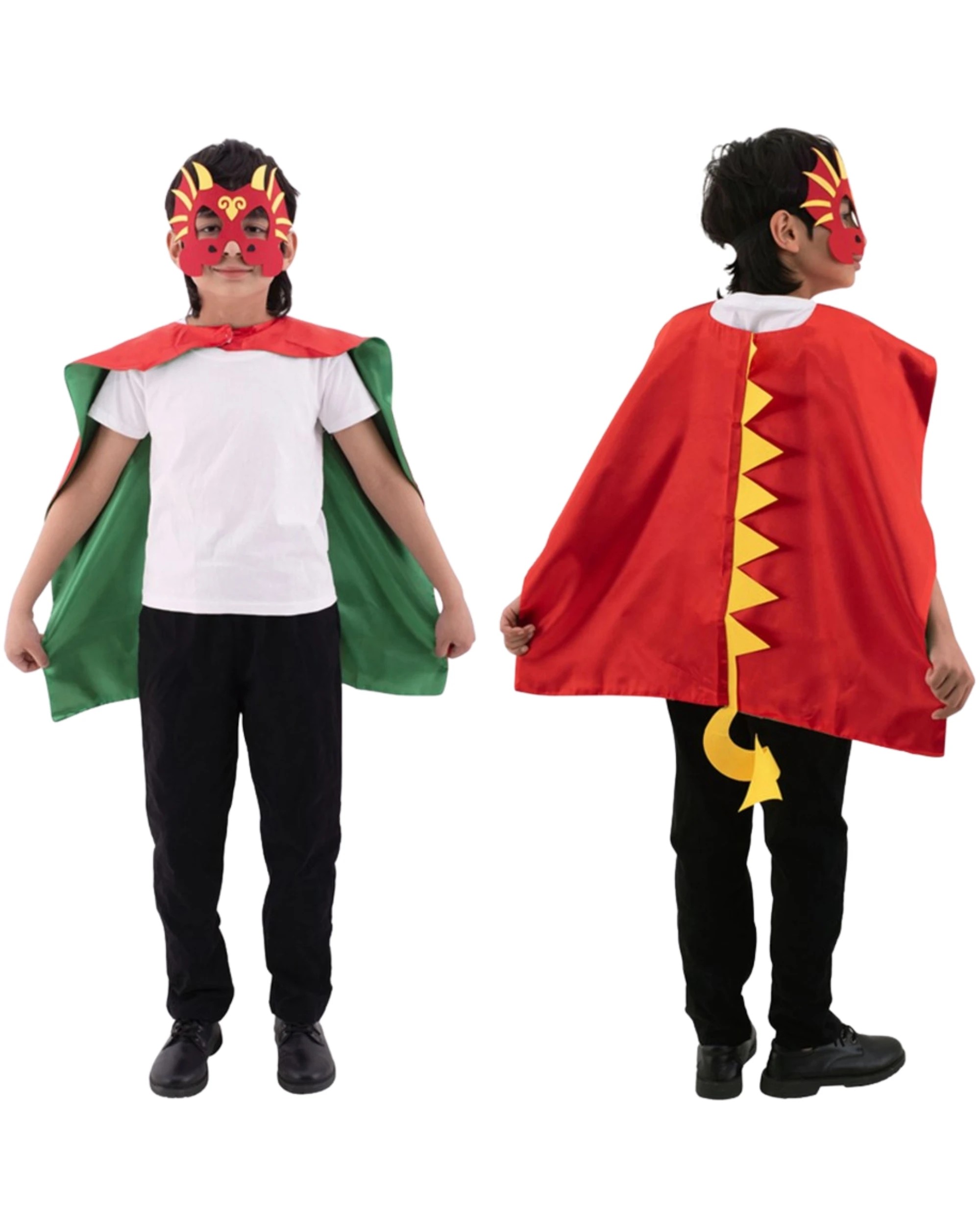 1 Oceana Kids Dragon Cape and Mask Set - One Size - Multi, 1 of 3