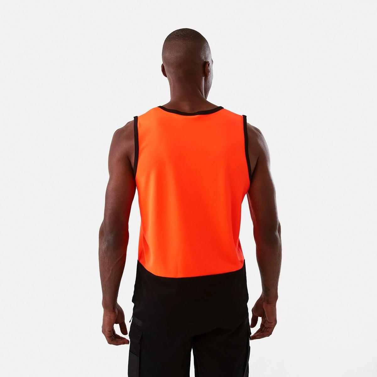 3 Workwear Fluorescent Industrial Singlet Orange, 3 of 7