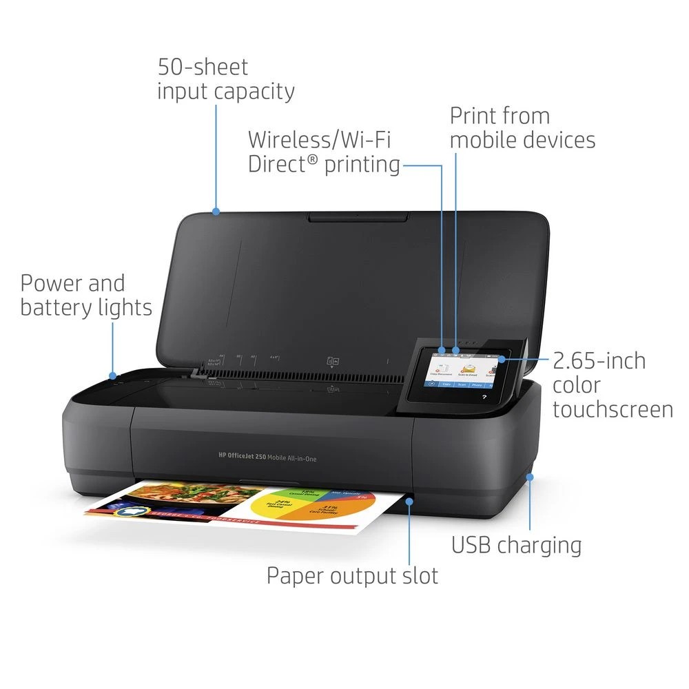 3 HP OfficeJet 250 Mobile Multifunction Printer, 3 of 6
