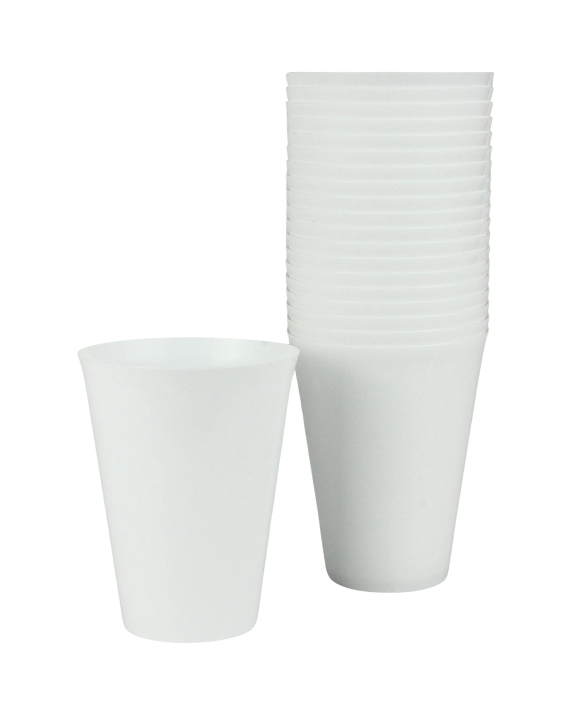 1 Alpen Reusable Cups 285ml Pack of 20 - White - White, 1 of 3