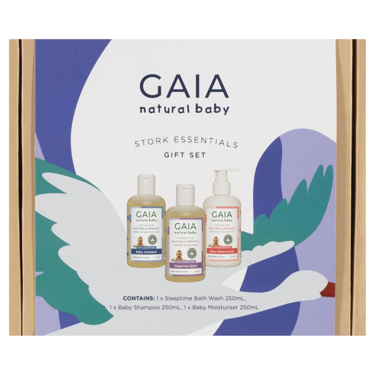 1 GAIA Natural Baby Stork Essentials Gift Set, 1 of 6