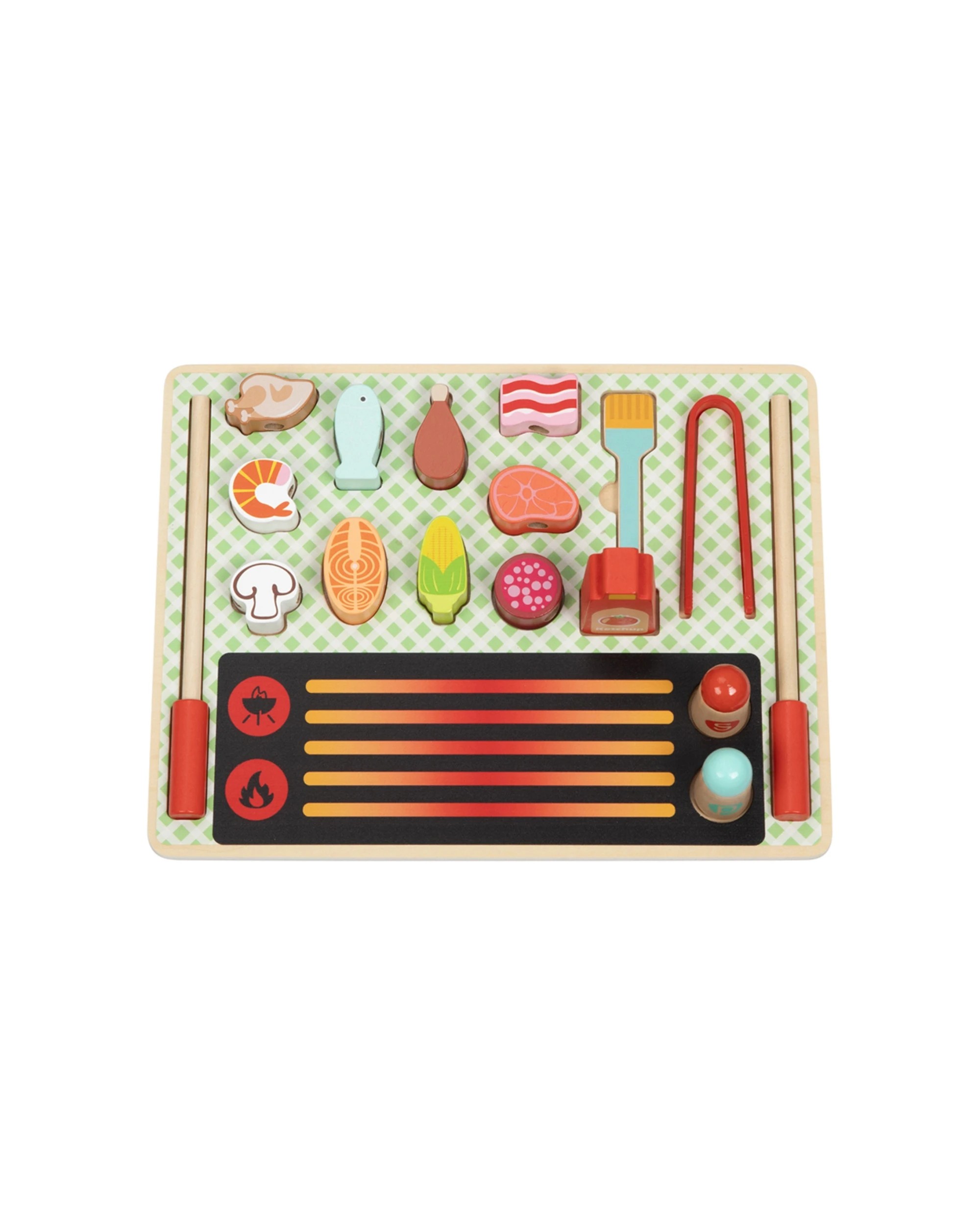1 Tooky Toy Grill Play Pretend Wooden Interactive Fun Play Set Kids Children - Multi, 1 of 7